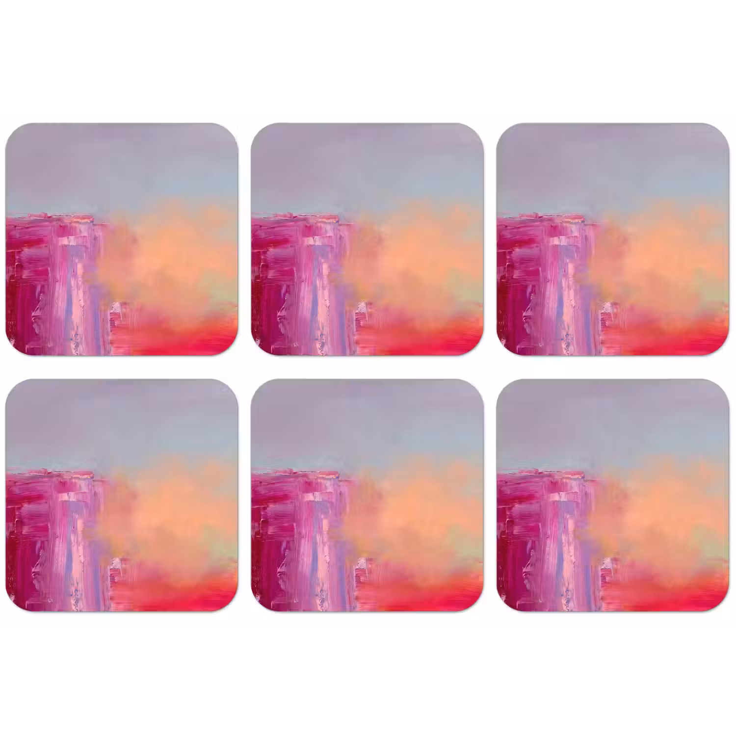 Abstract - Kleuren - Modern - Roze onderzetter kurk middel -zkaufland3dotto