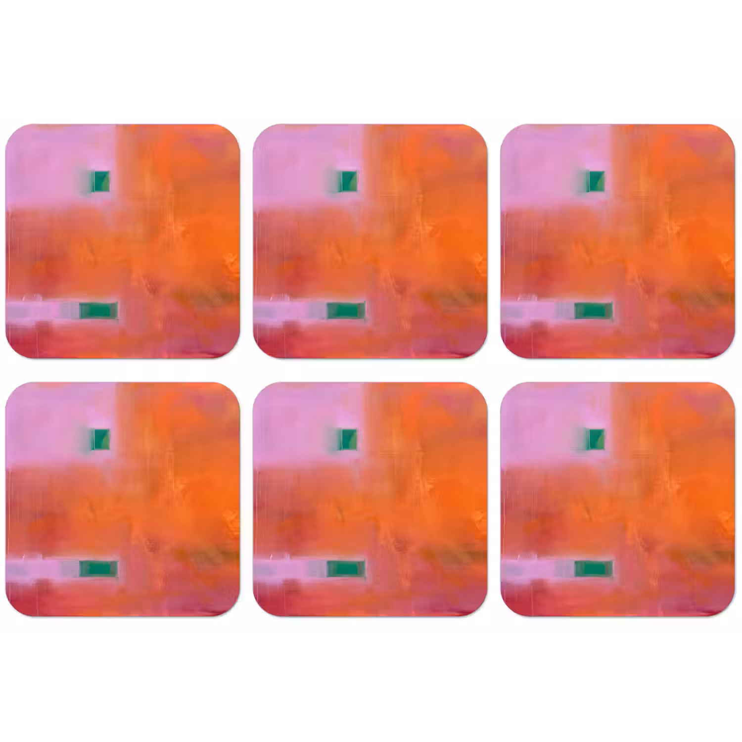 Abstract - Vlakken - Kunst - Modern - Oranje onderzetter kurk middel -zkaufland3dotto