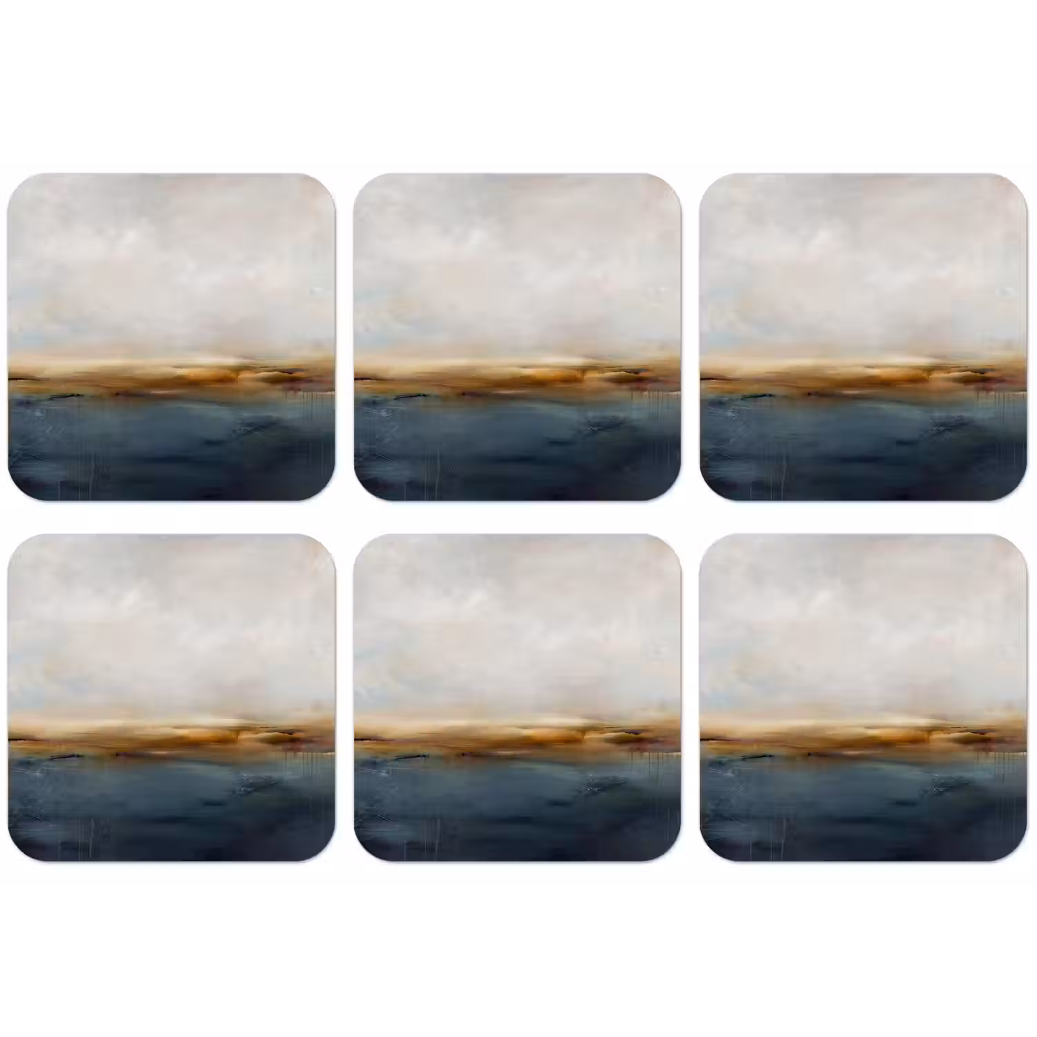Abstract - Horizon - Water - Modern - Beige onderzetter kurk middel -zkaufland3dotto