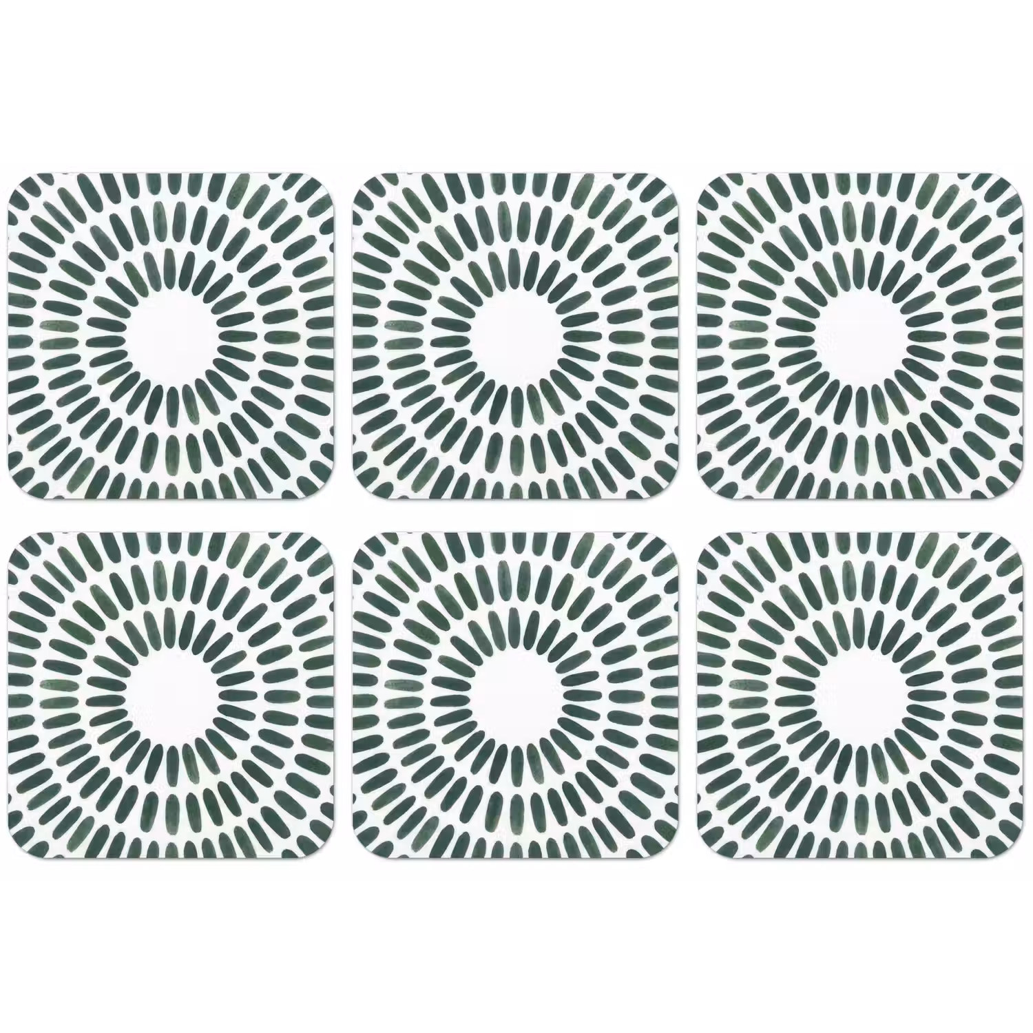 Abstract - Cirkel - Patroon - Modern - Groen onderzetter kurk middel -zkaufland3dotto
