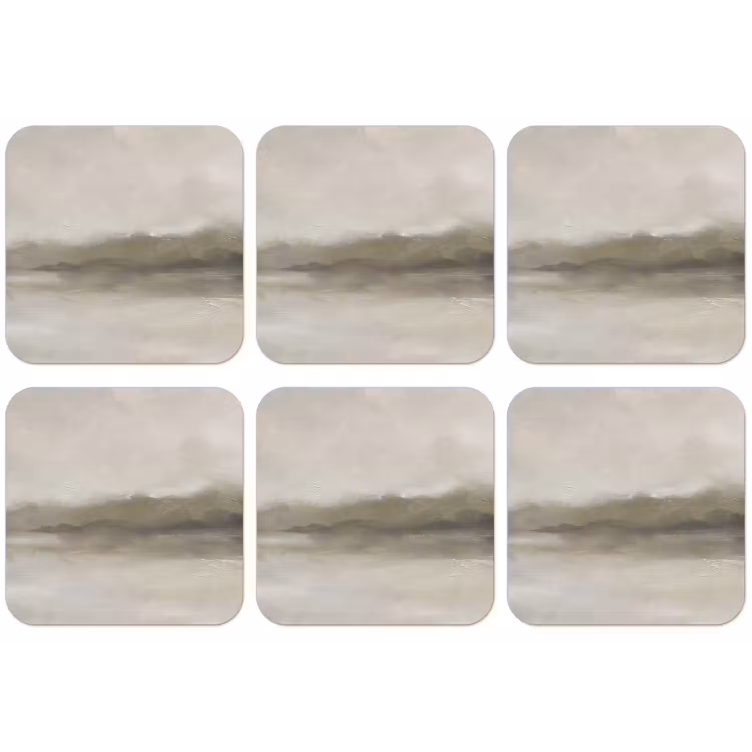 Abstract - Landschap - Nevel - Modern - Grijs onderzetter kurk middel -zkaufland3dotto
