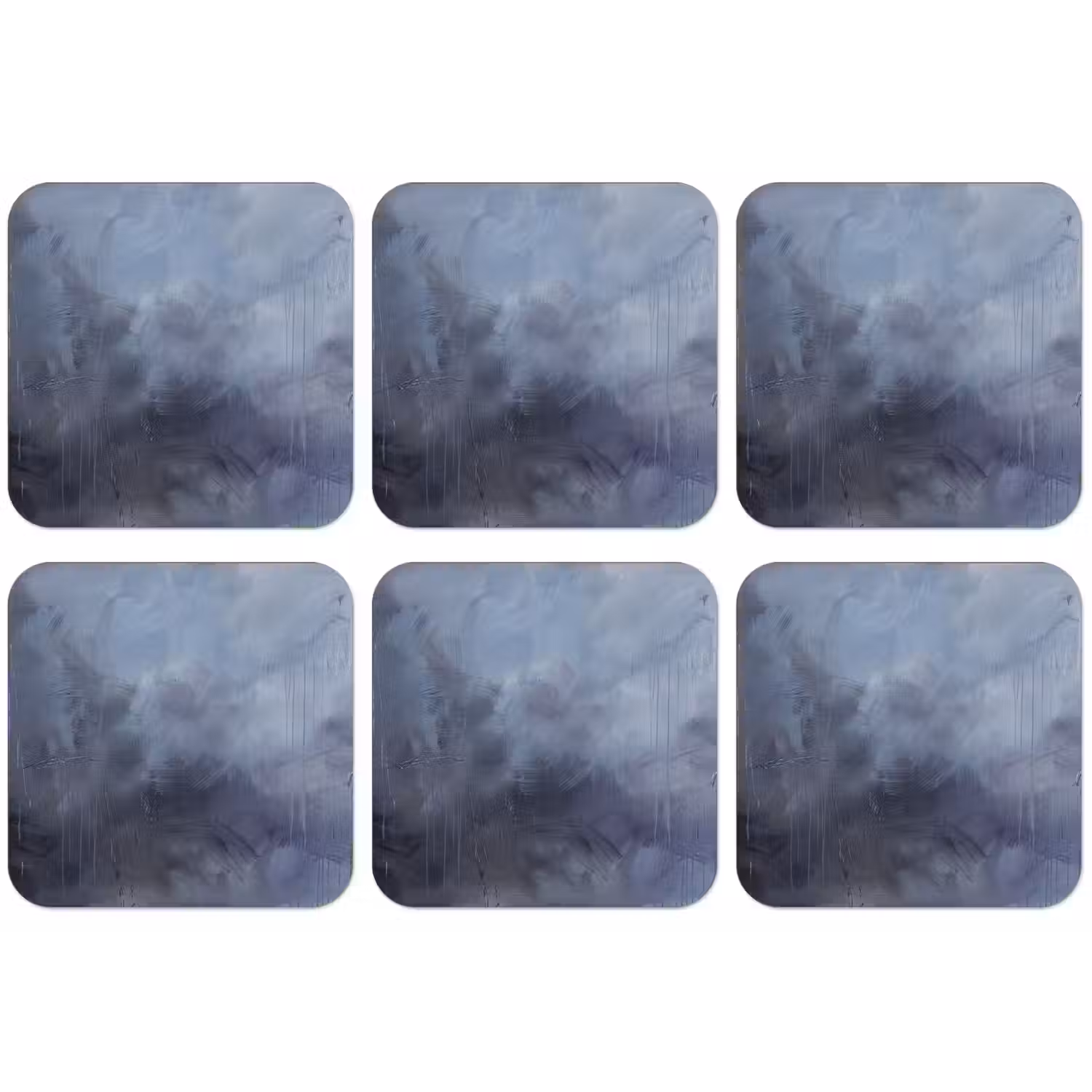 Abstract - Kwaststreken - Modern - Kunst - Grijs onderzetter kurk middel -zkaufland3dotto