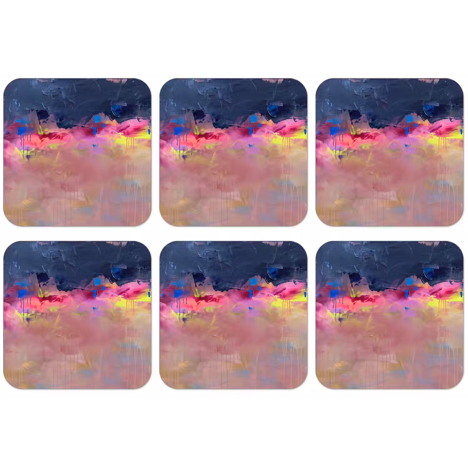 Abstract - Textuur - Kleuren - Modern - Roze onderzetter kurk middel -zkaufland3dotto