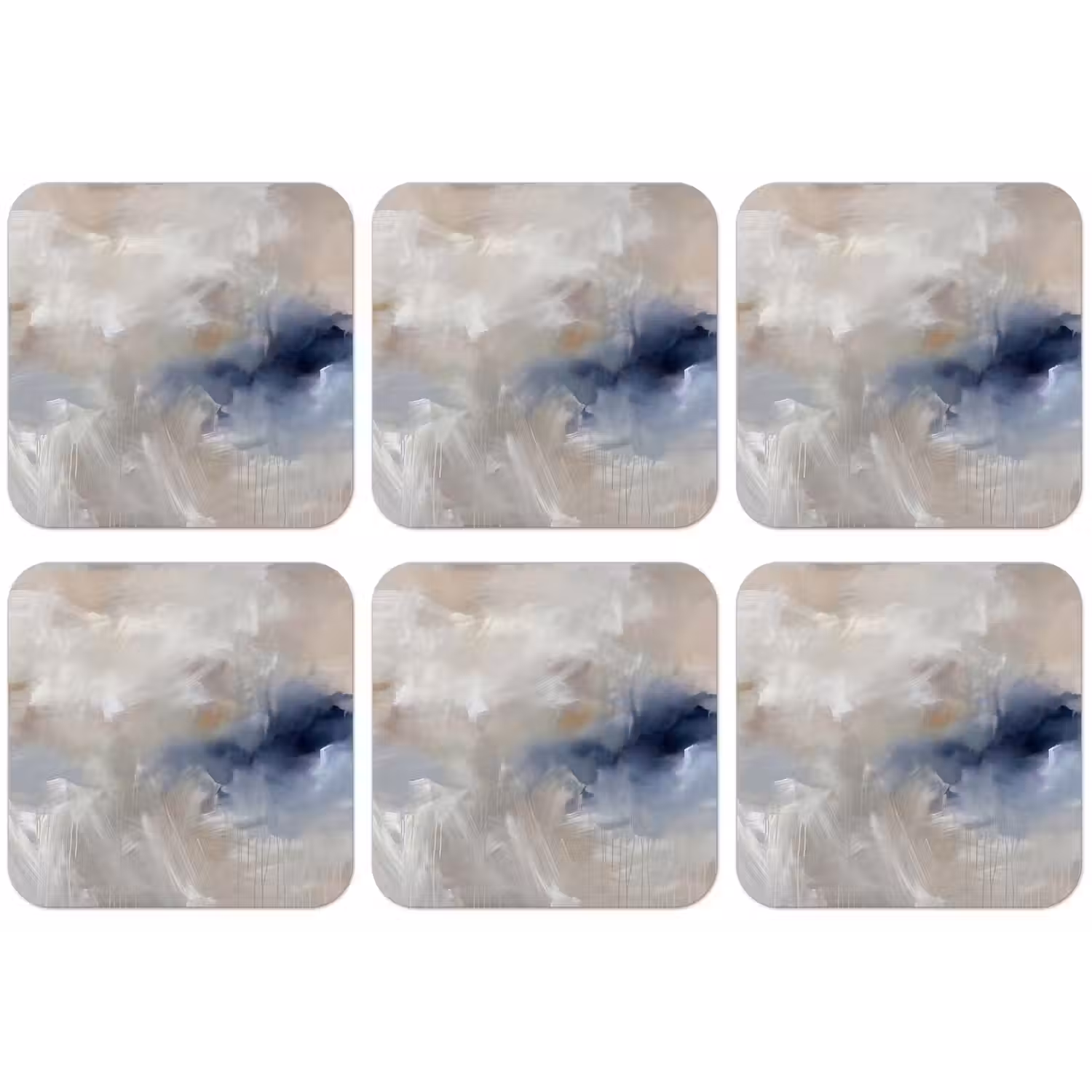 Abstract - Wolken - Sfeer - Modern - Beige onderzetter kurk middel -zkaufland3dotto