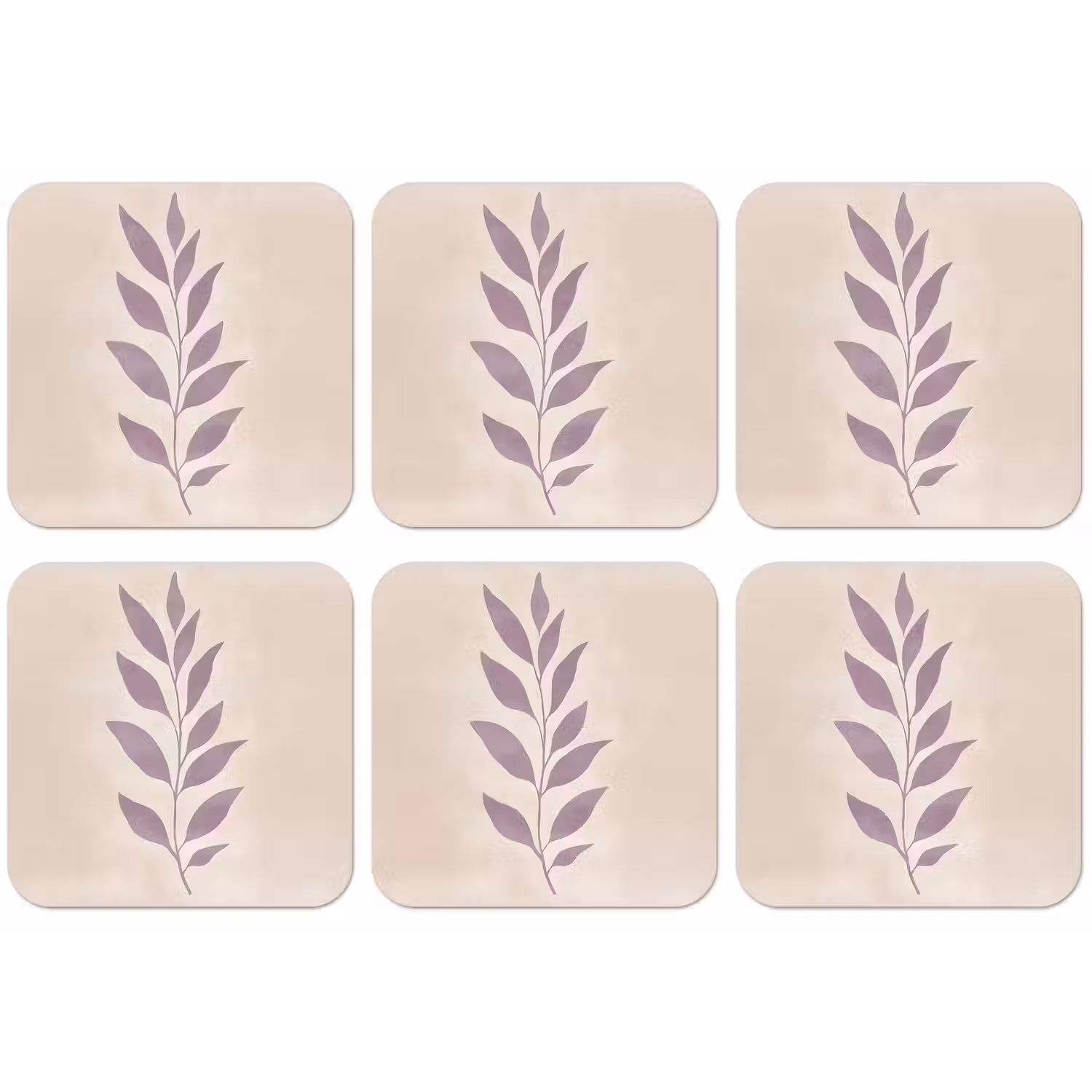 Tak - Bladeren - Minimalistisch - Beige onderzetter kurk middel -zkaufland3dotto