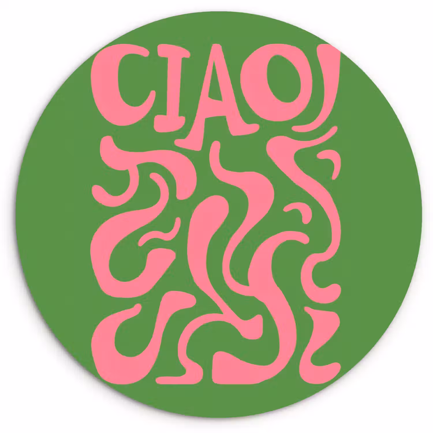 Abstract - Roze - Ciao - Vormen Wandcirkel plexiglas klein -3d