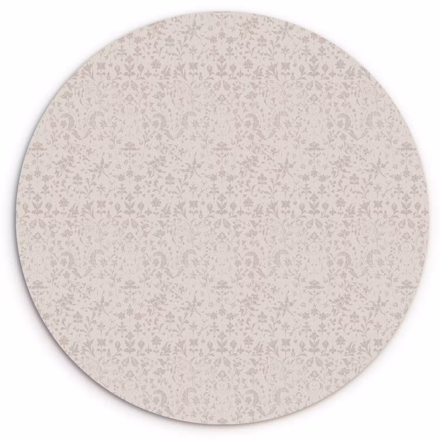 Bloemen - Bladeren - Licht - Taupe Wandcirkel plexiglas klein 852 -3d