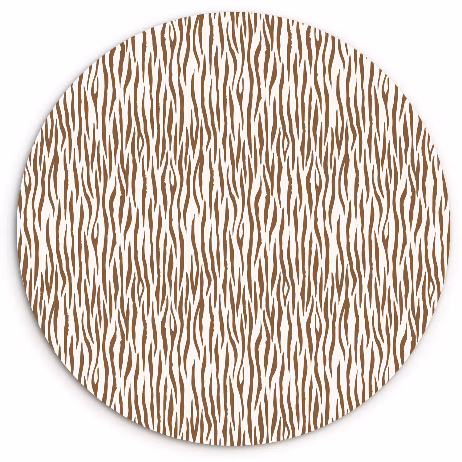 Bruin - Patroon - Zebra Wandcirkel plexiglas klein 852 -3d