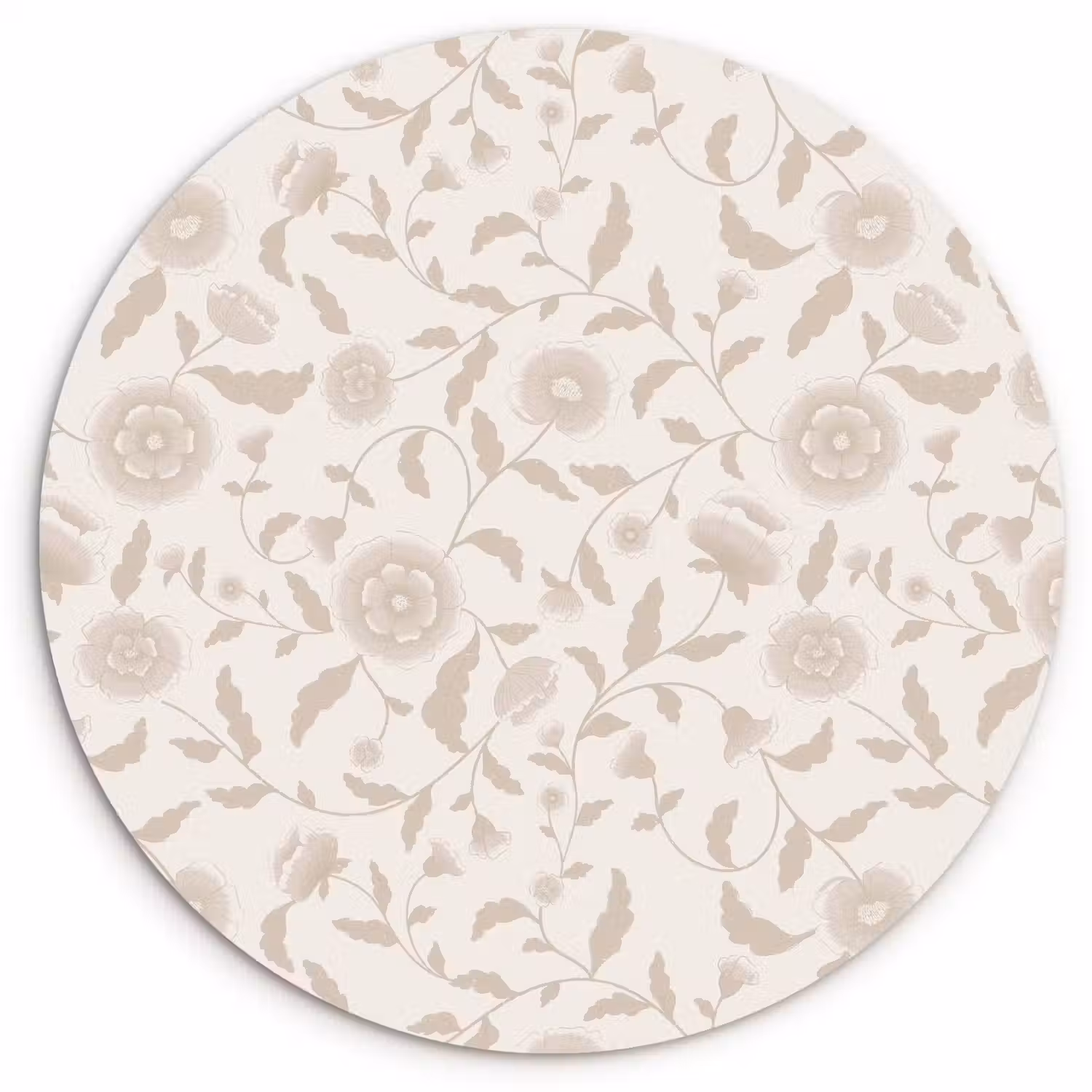 Sierlijk - Bloemen - Blush Wandcirkel plexiglas klein 852 -3d