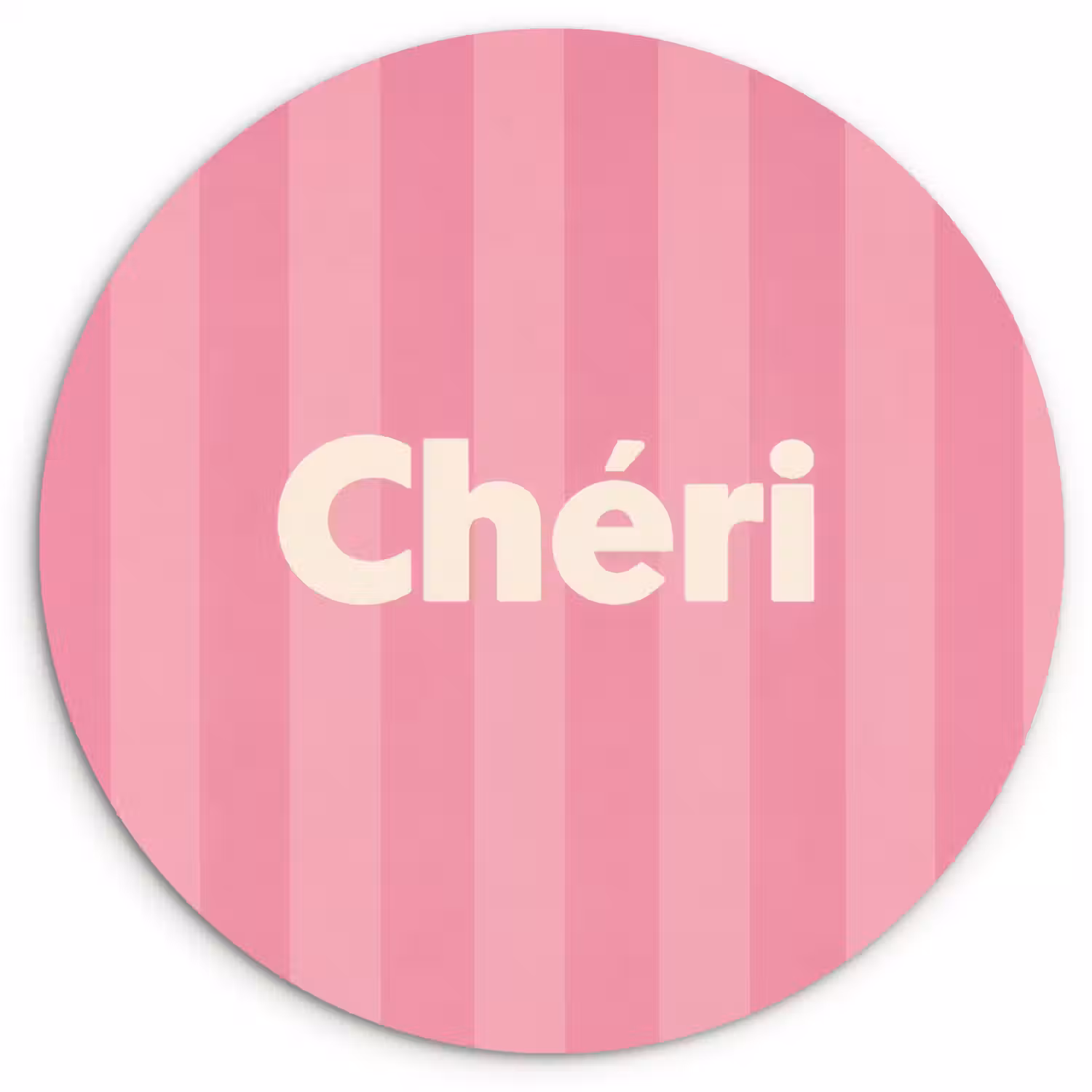 Gestreept - Roze - Chéri Wandcirkel plexiglas klein -3d