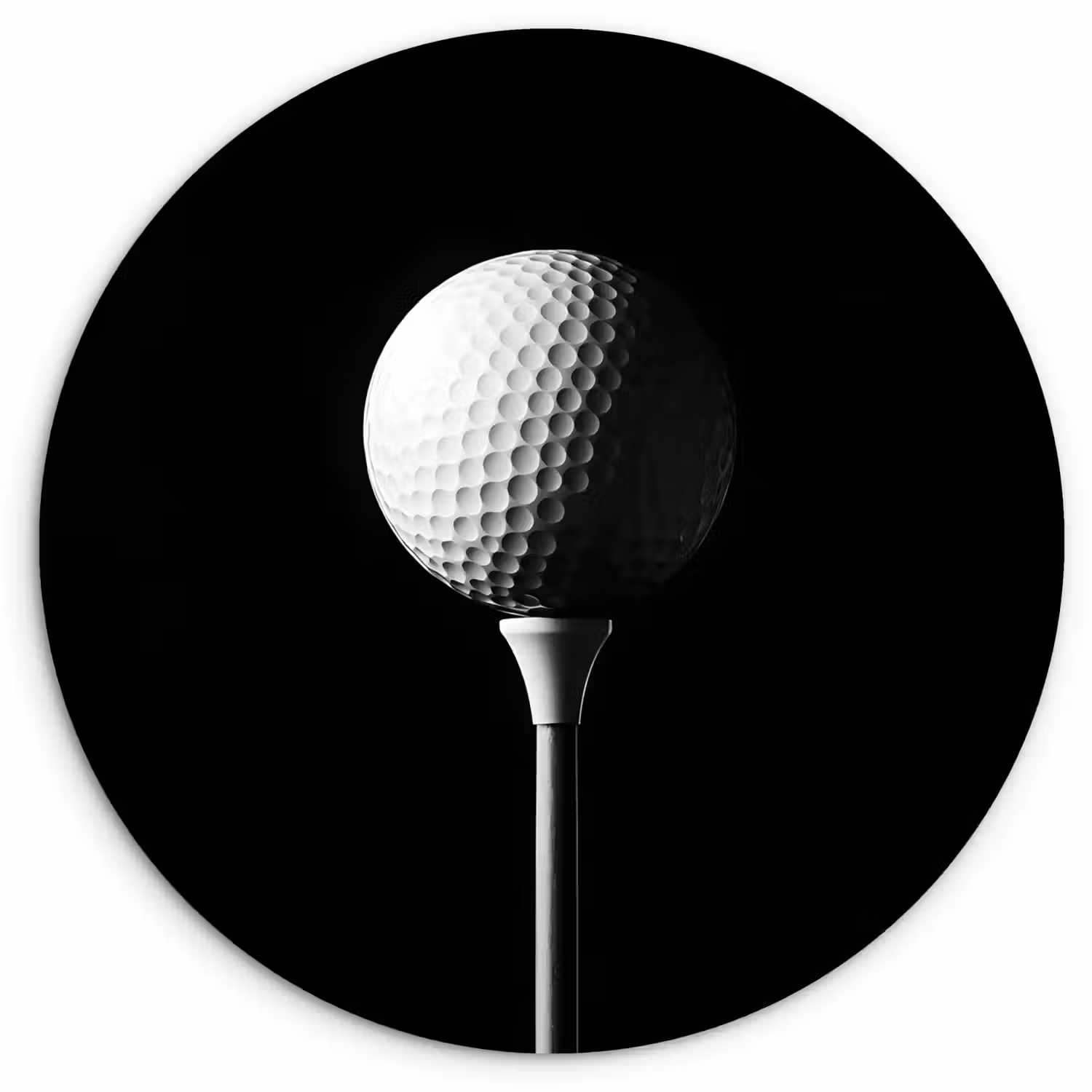 Golfbal - Minimalistisch - Wit Wandcirkel plexiglas klein -3d