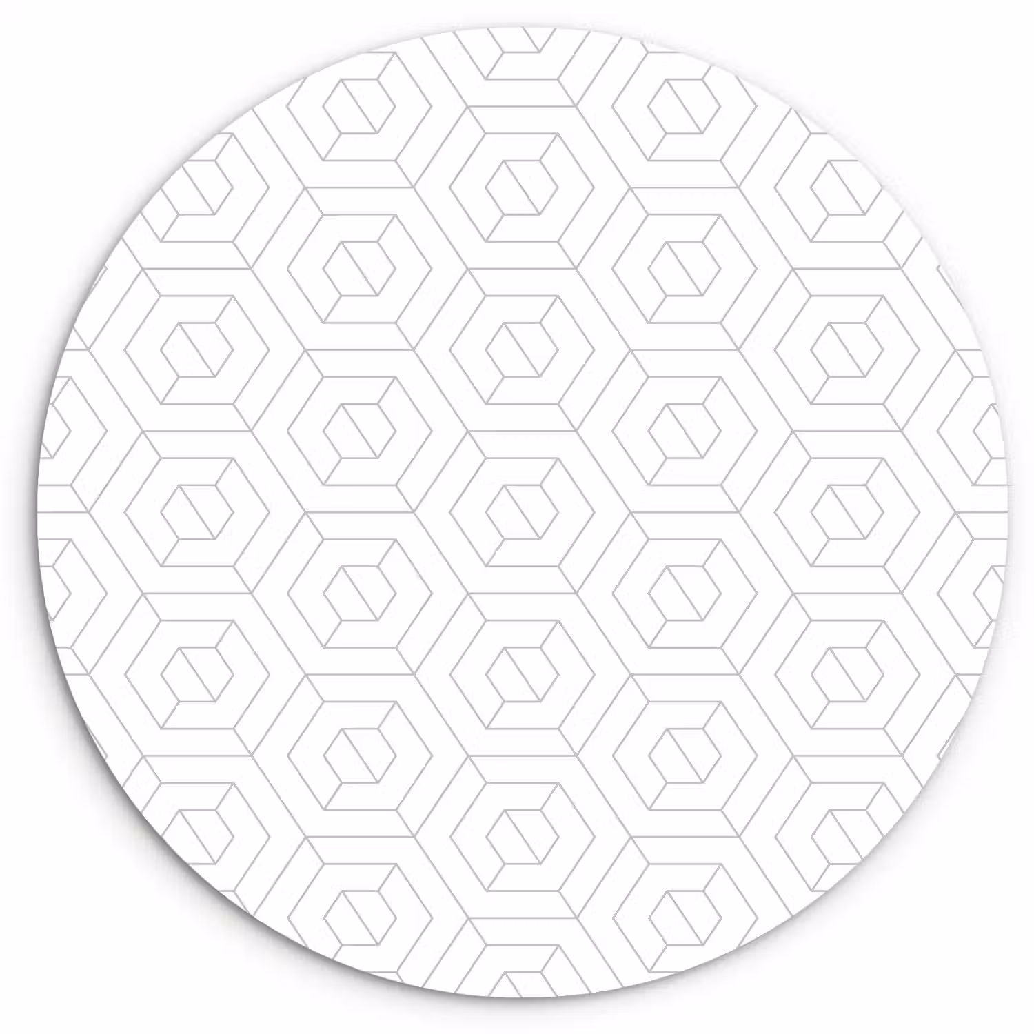 Grafisch - Patroon - Modern Wandcirkel plexiglas klein 852 -3d