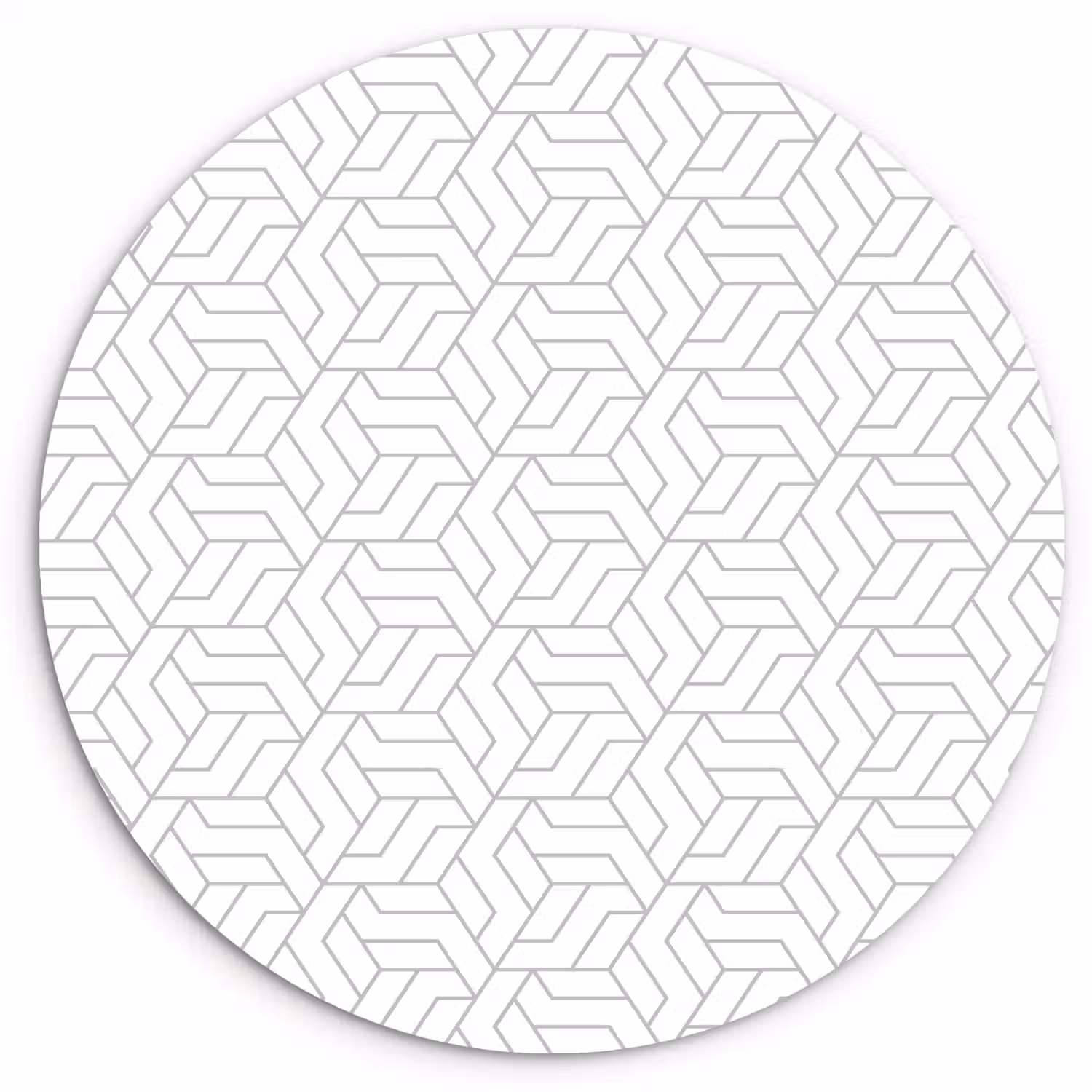 Grafisch - Patroon - Modern - Hexagon Wandcirkel plexiglas klein 852 -3d