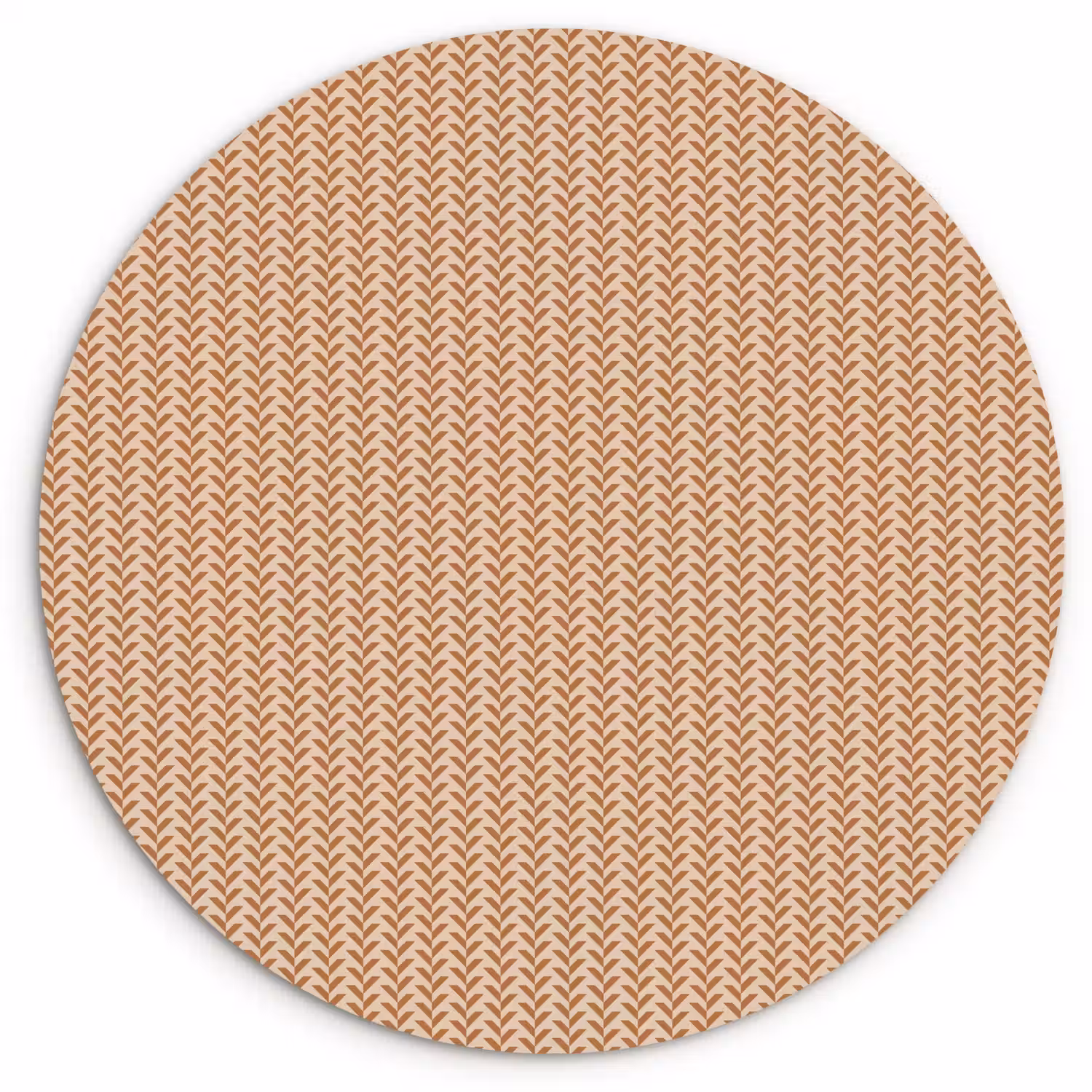 Plaid - Patroon - Bladvorm - Bruin Wandcirkel plexiglas klein 852 -3d