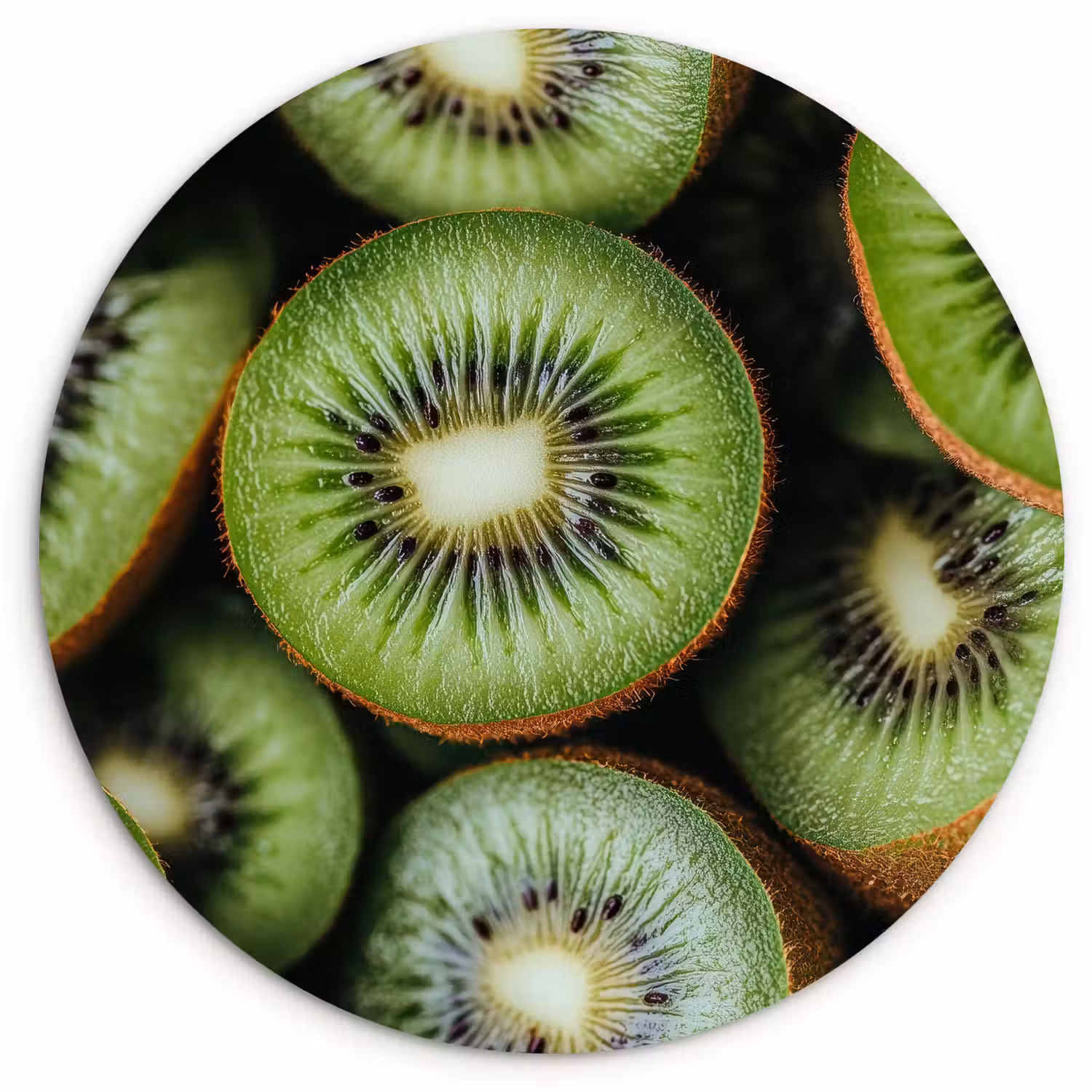 Kiwi - Fruit - Groen Wandcirkel plexiglas klein -3d