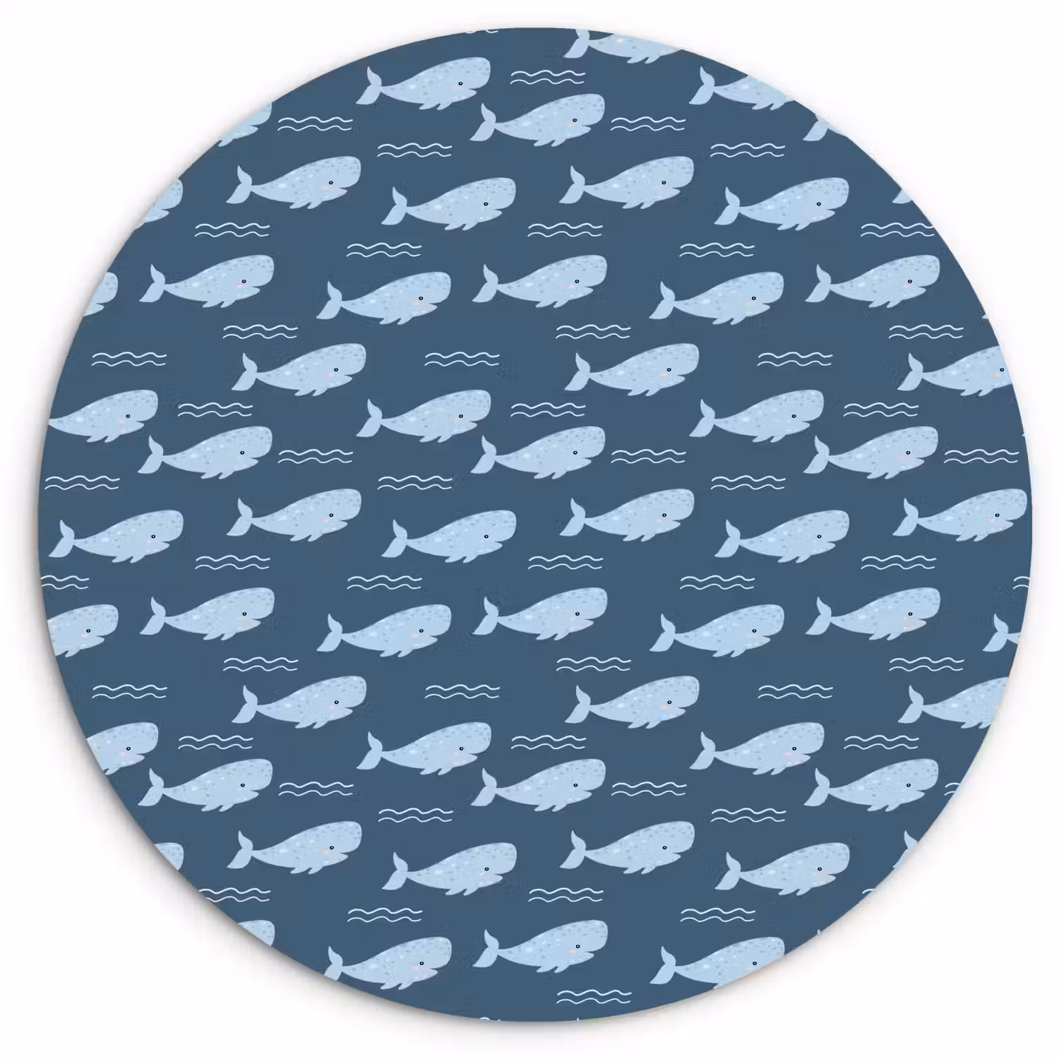 Klein - Oceaan - Golven - Blauw Wandcirkel plexiglas klein 852 -3d