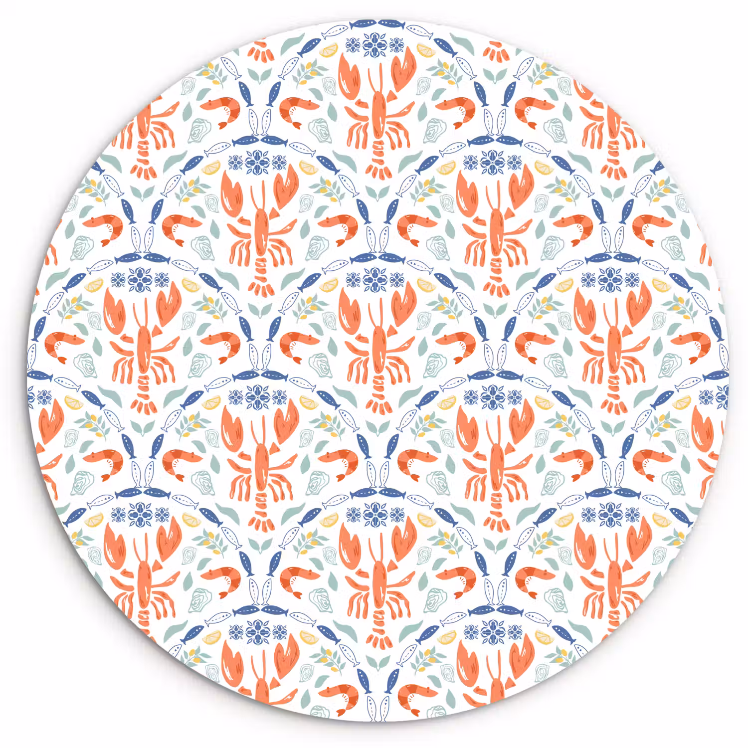 Sfeer - Oranje - Blauw - Groen Wandcirkel plexiglas klein 852 -3d