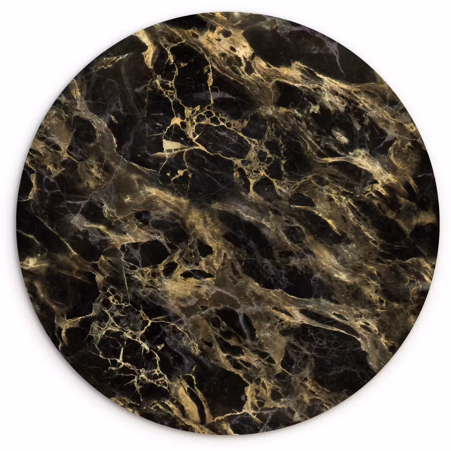 Kristal - Goud - Zwart - Marmer Wandcirkel plexiglas klein 852 -3d