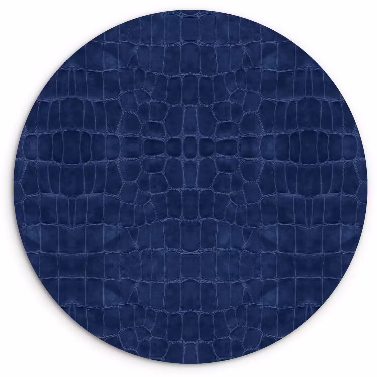 Krokodil - Leer - Blauw Wandcirkel plexiglas klein 852 -3d