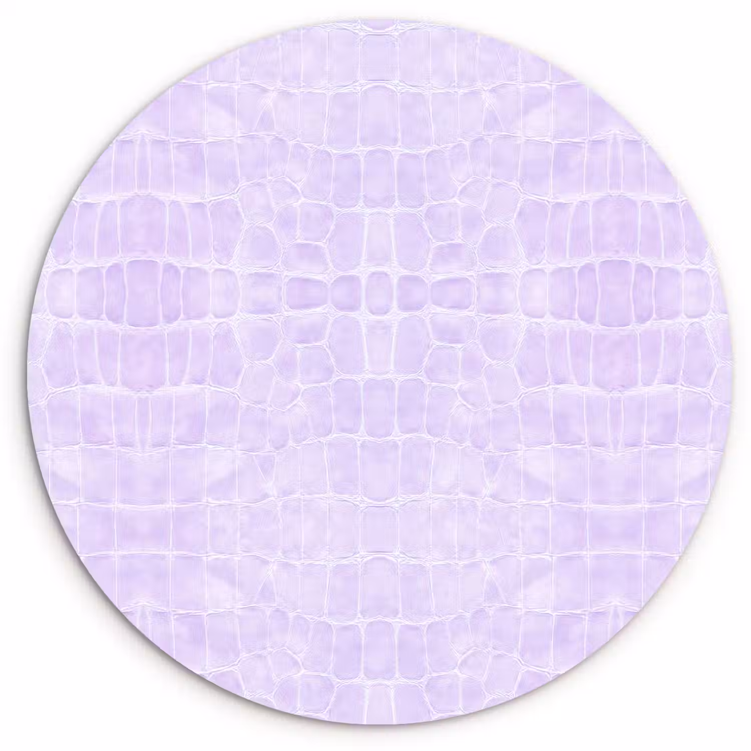 Krokodil - Leer - Pastel - Paars Wandcirkel plexiglas klein 852 -3d