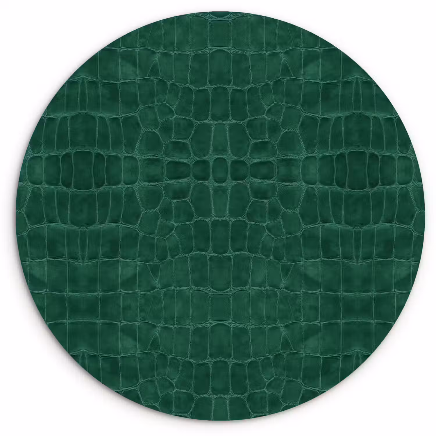 Krokodil - Leer - Smaragd - Groen Wandcirkel plexiglas klein 852 -3d