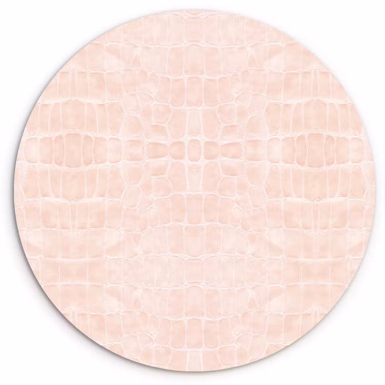 Krokodil - Leer - Zacht - Roze Wandcirkel plexiglas klein 852 -3d