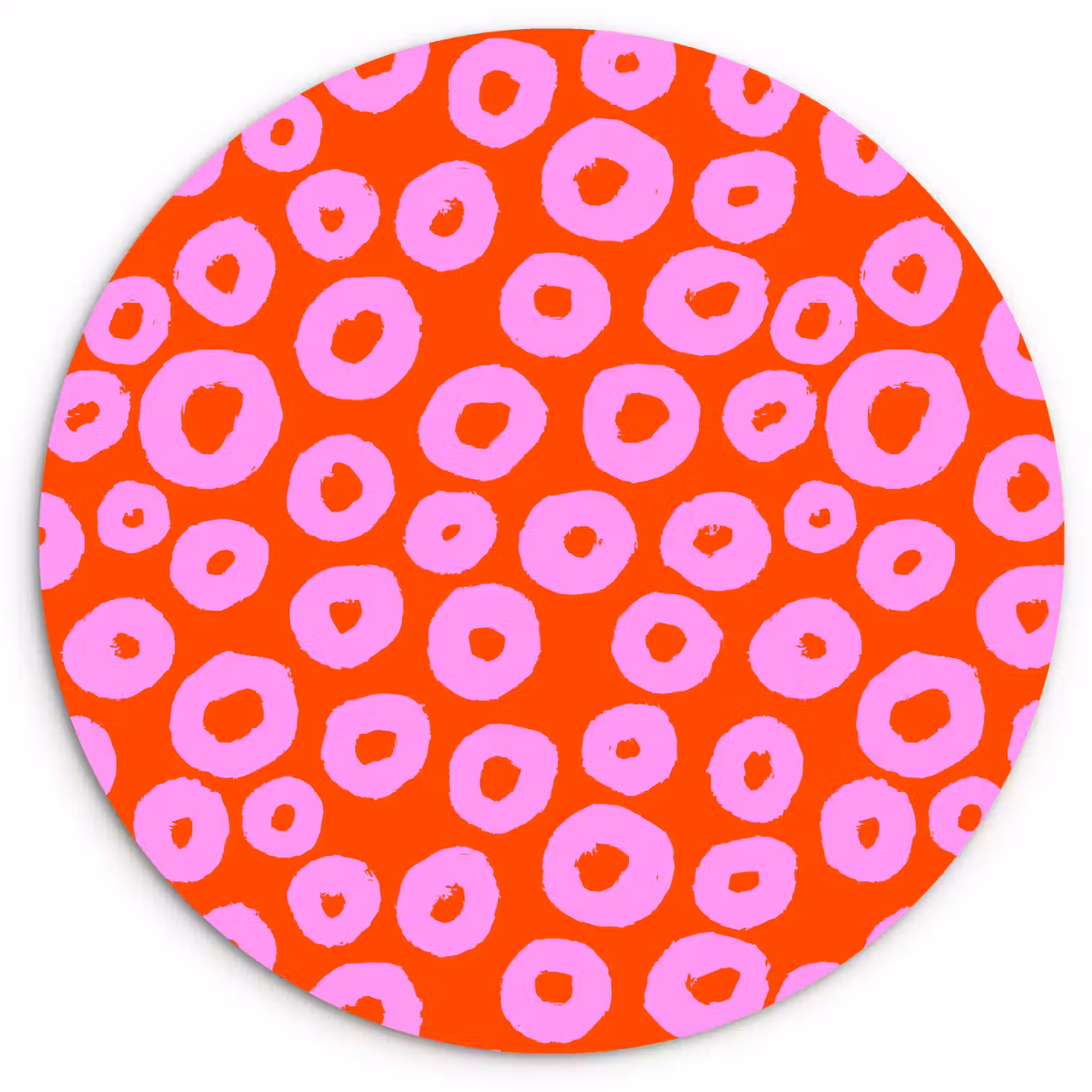 Rondjes - Roze - Rood Wandcirkel plexiglas klein 852 -3d