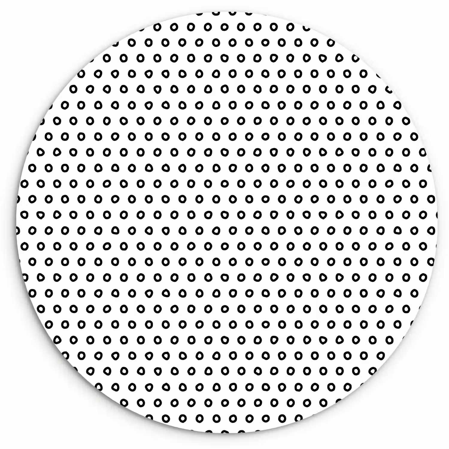 Rondjes - Zwart - Stippen Wandcirkel plexiglas klein 852 -3d