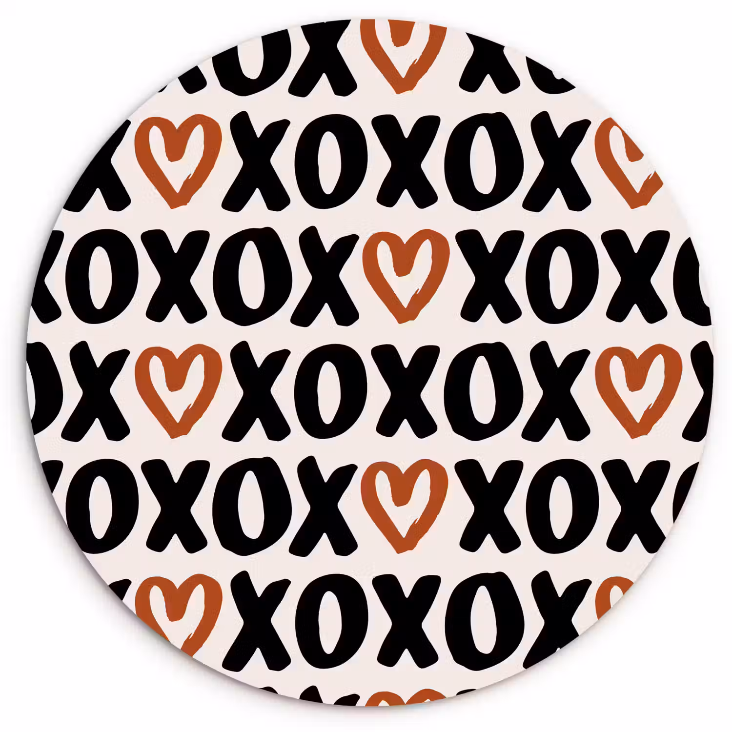 Liefde - Patroon - Typografie Wandcirkel plexiglas klein 852 -3d