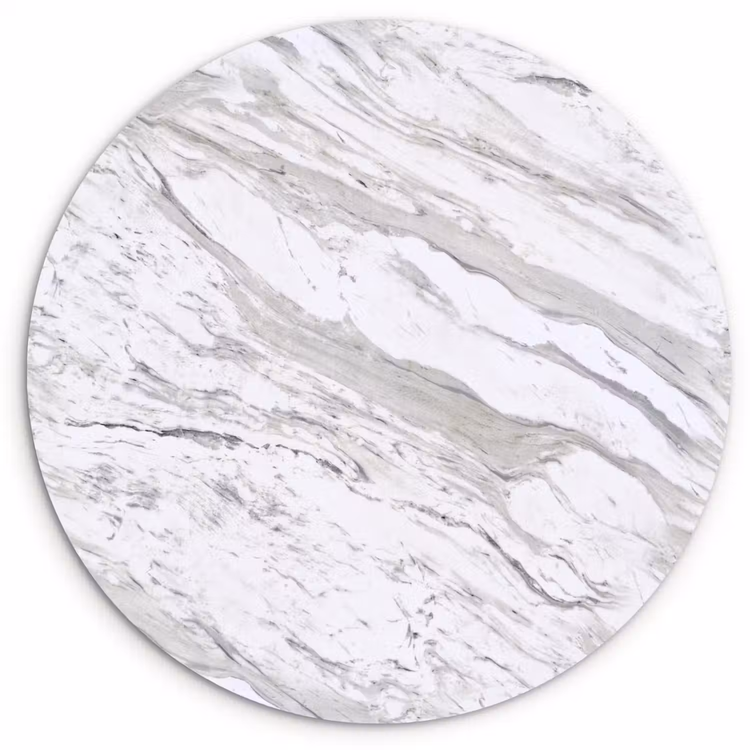 Marmer - Wit - Grijsgroen Wandcirkel plexiglas klein 852 -3d