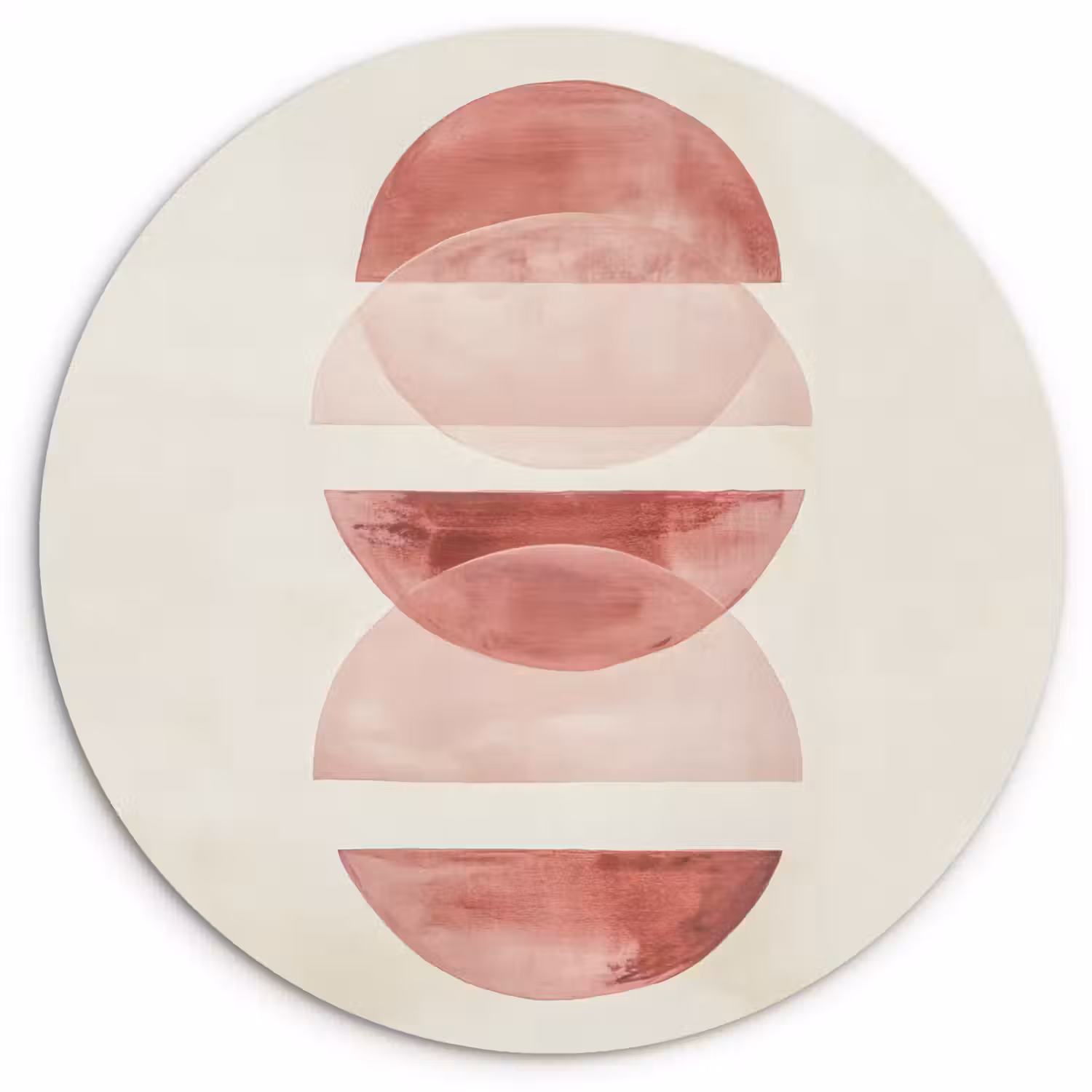 Minimalistisch - Cirkels - Roze Wandcirkel plexiglas klein -3d
