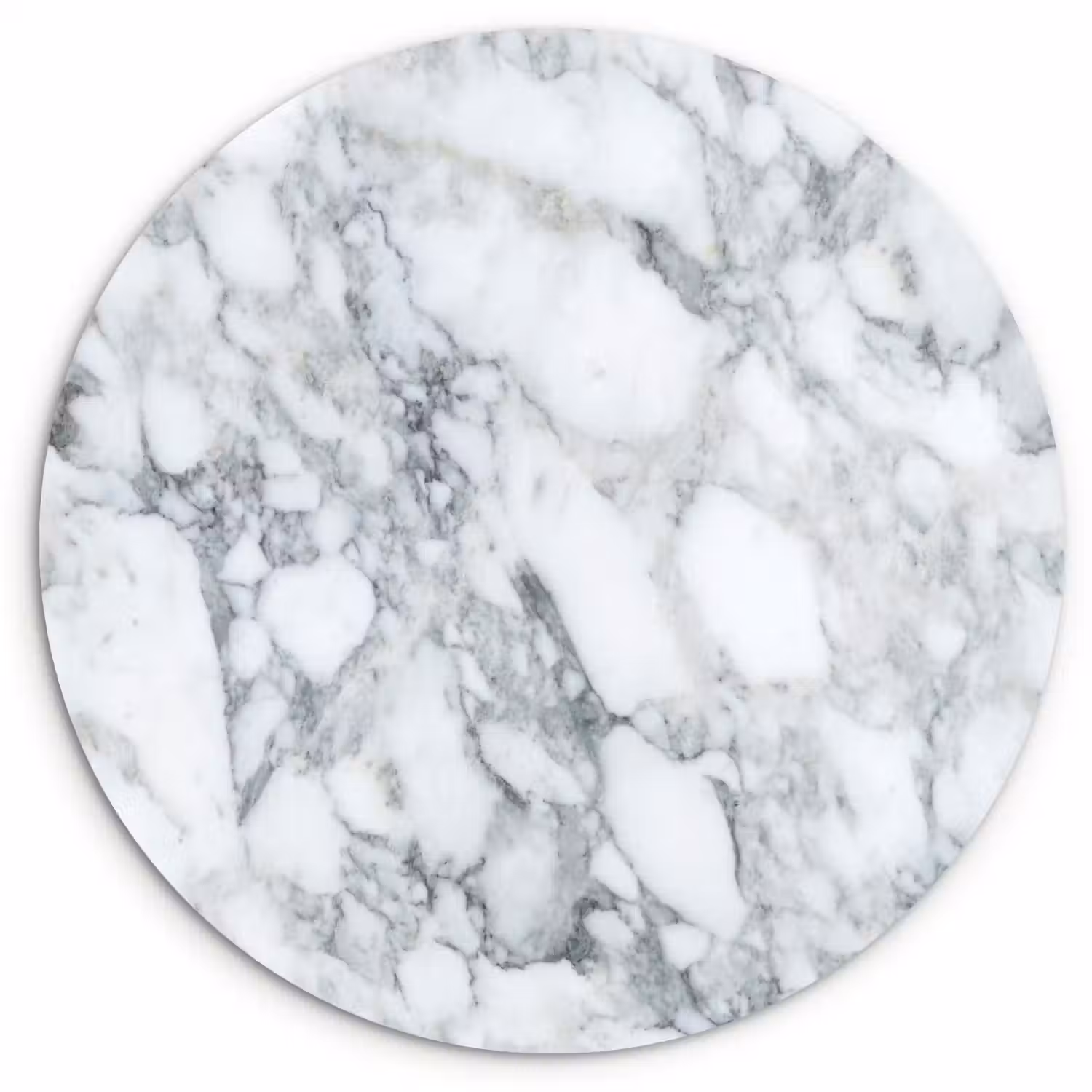 Mozaïek - Marmer - Wit - Onregelmatig Wandcirkel plexiglas klein 852 -3d