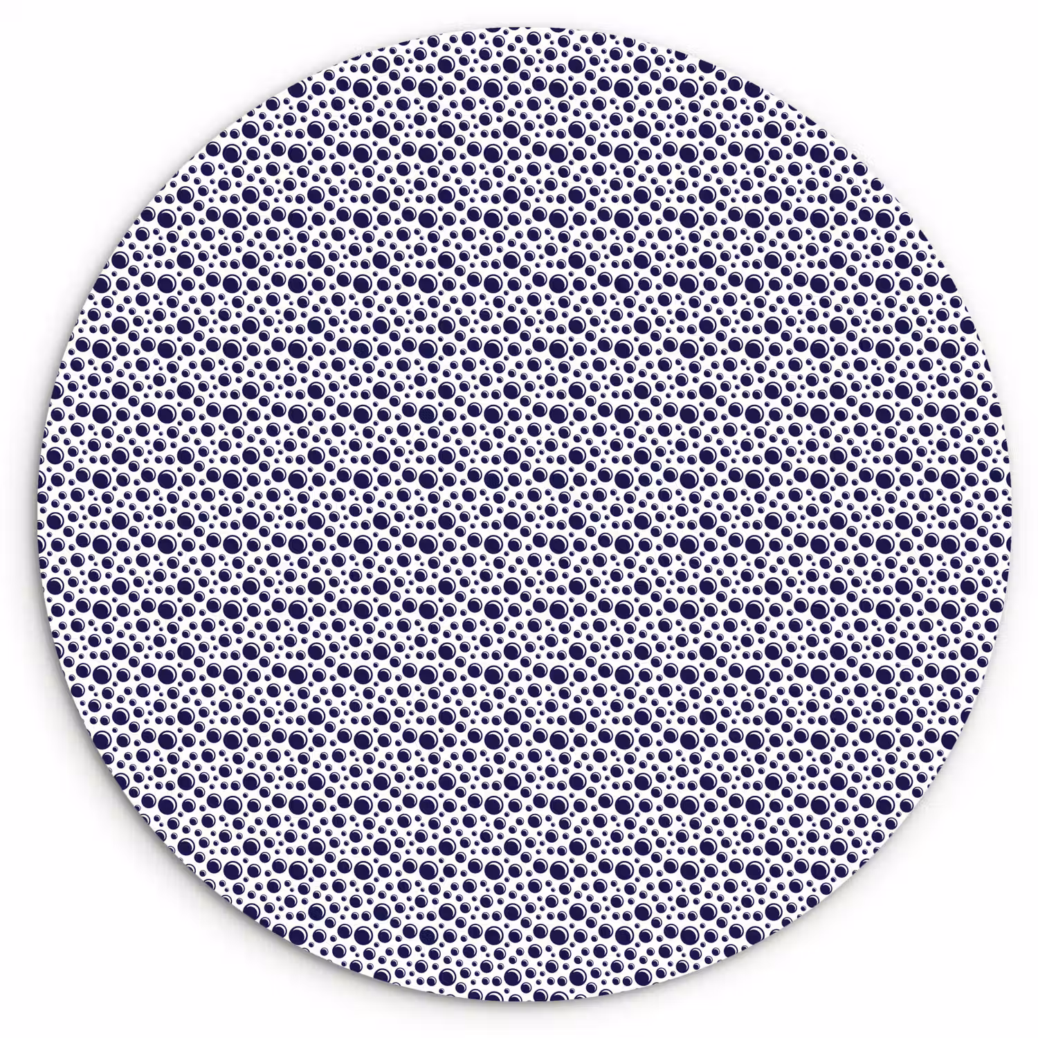 Oceaan - Bubbel - Blauw - Wit Wandcirkel plexiglas klein 852 -3d