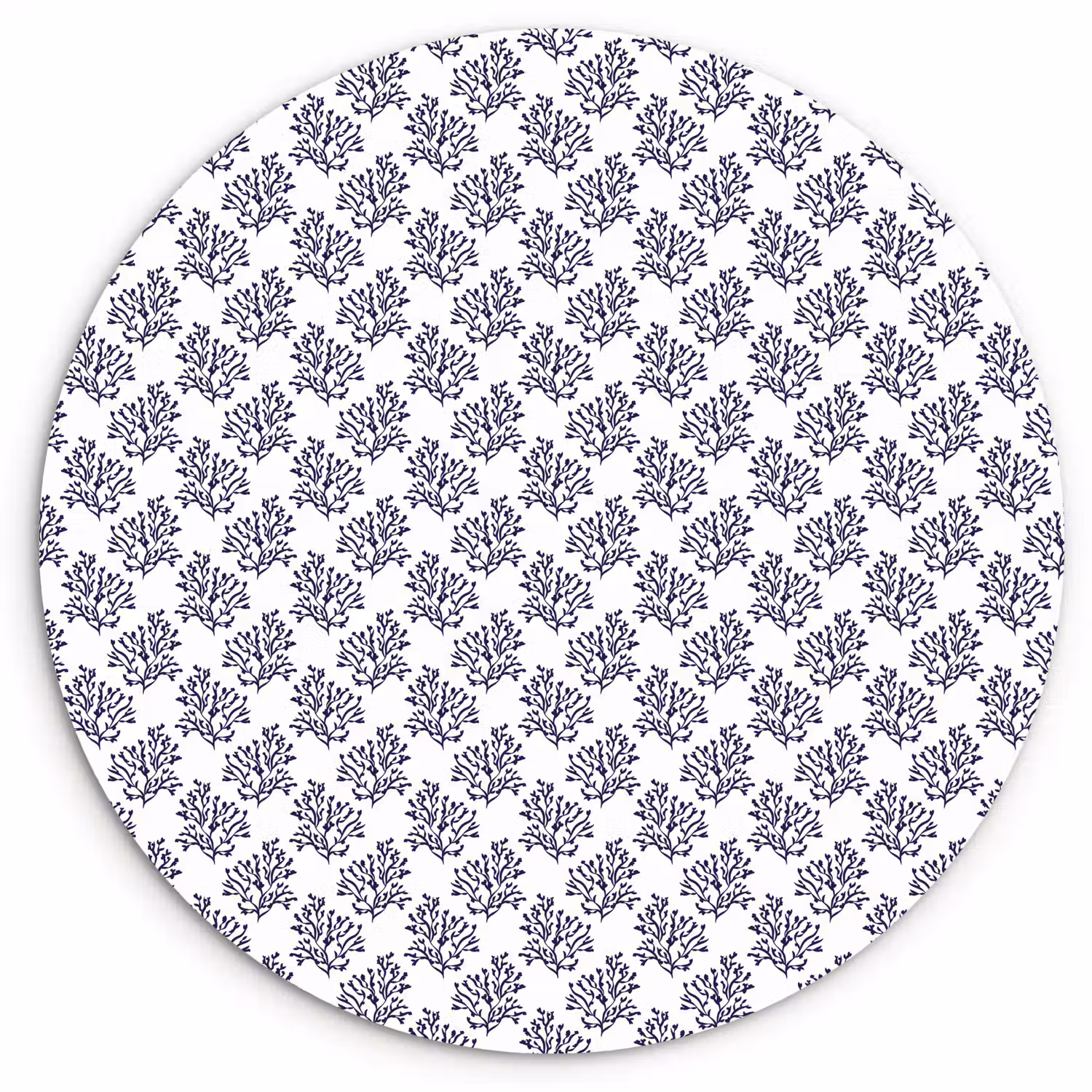 Oceaan - Koraal - Blauw - Wit Wandcirkel plexiglas klein 852 -3d