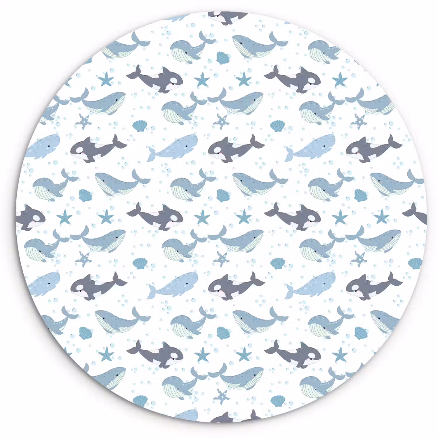 Oceaan - Walvis - Orka - Blauw Wandcirkel plexiglas klein 852 -3d