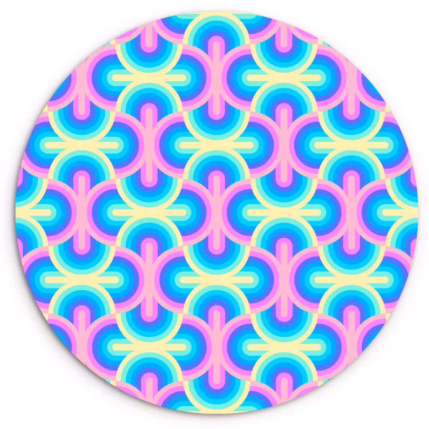 Regenboog - Neon - Kleuren Wandcirkel plexiglas klein 852 -3d