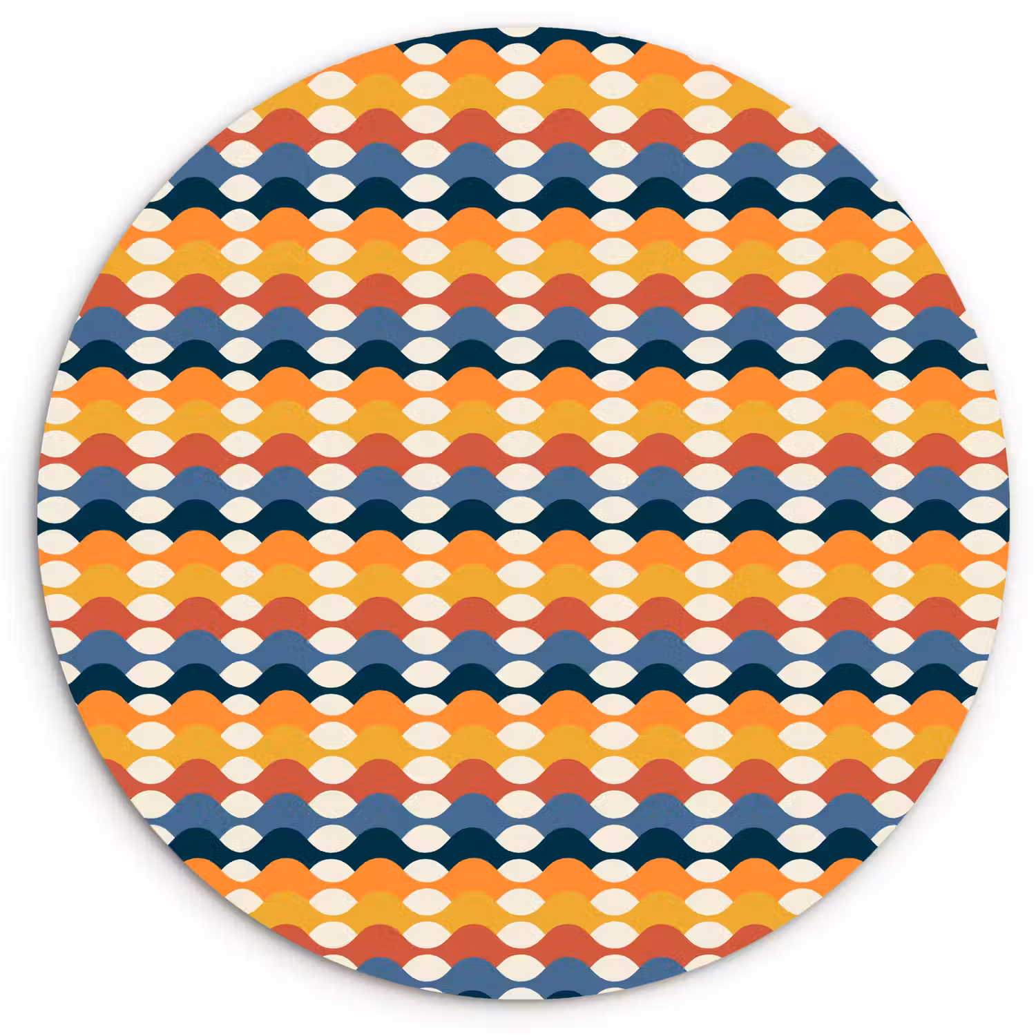 Retro - Disco - Golven Wandcirkel plexiglas klein 852 -3d