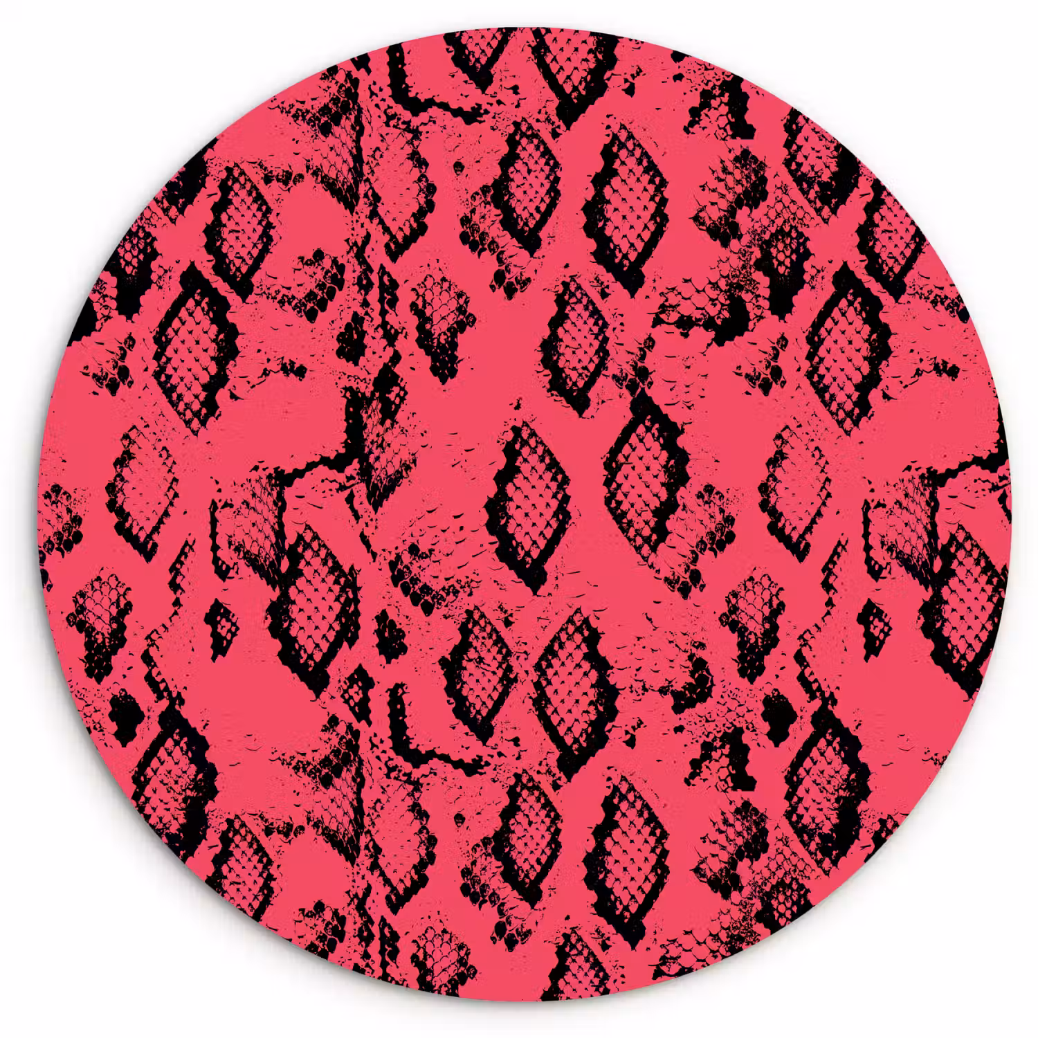 Roze - Slang - Motief Wandcirkel plexiglas klein 852 -3d