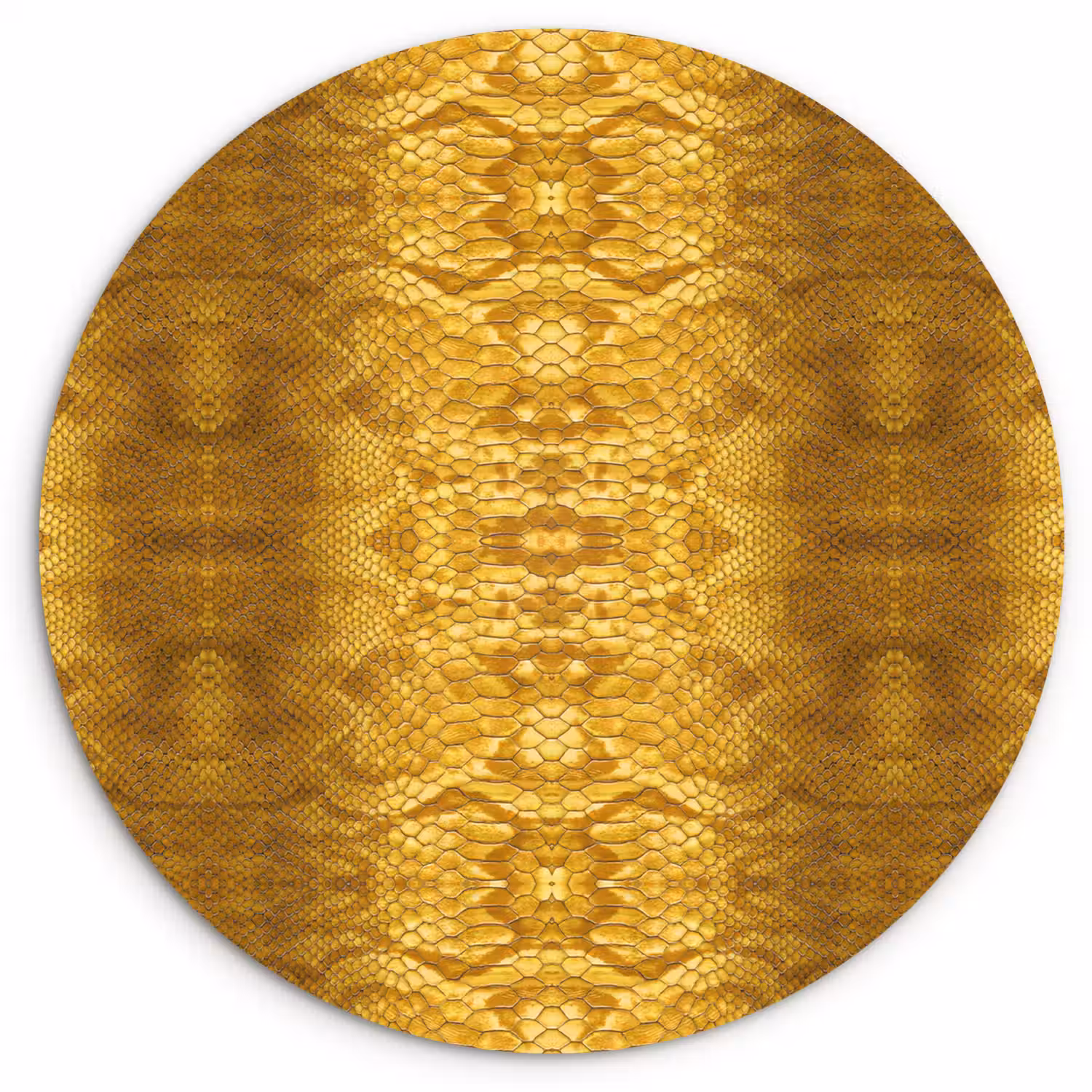 Slang - Boa - Goud - Geel Wandcirkel plexiglas klein 852 -3d