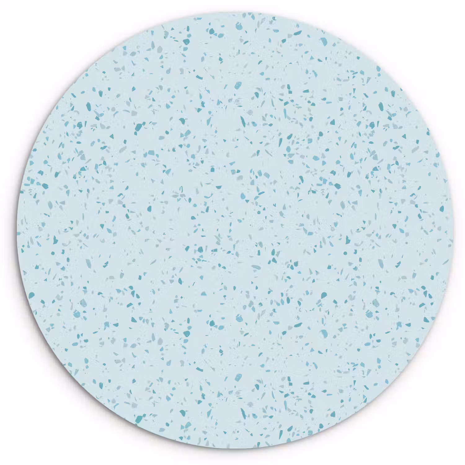 Terrazzo - Patroon - Kleurrijk - Baby Blauw Wandcirkel plexiglas klein 852 -3d