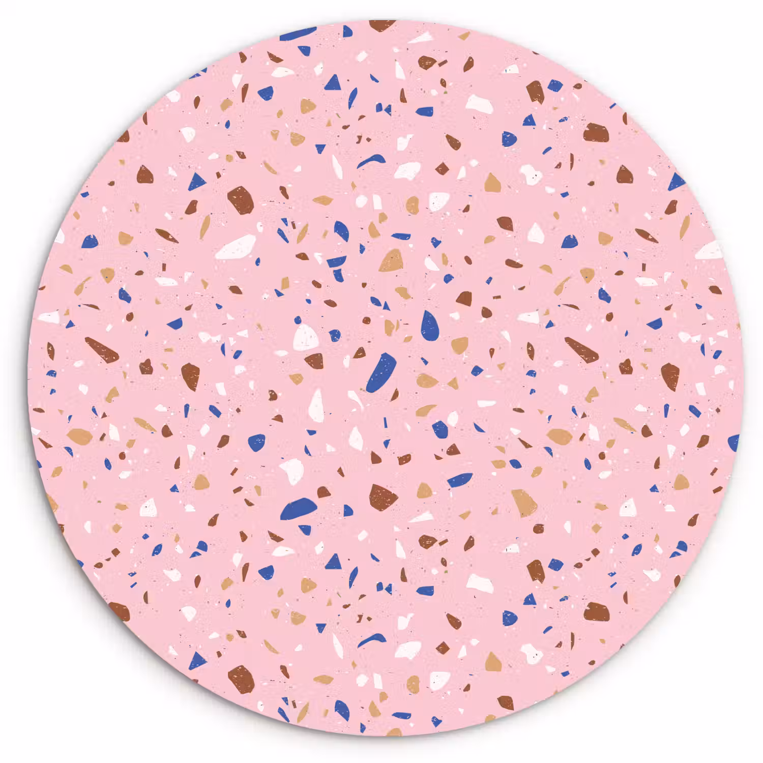 Terrazzo - Patroon - Kleurrijk - Roze Wandcirkel plexiglas klein 852 -3d