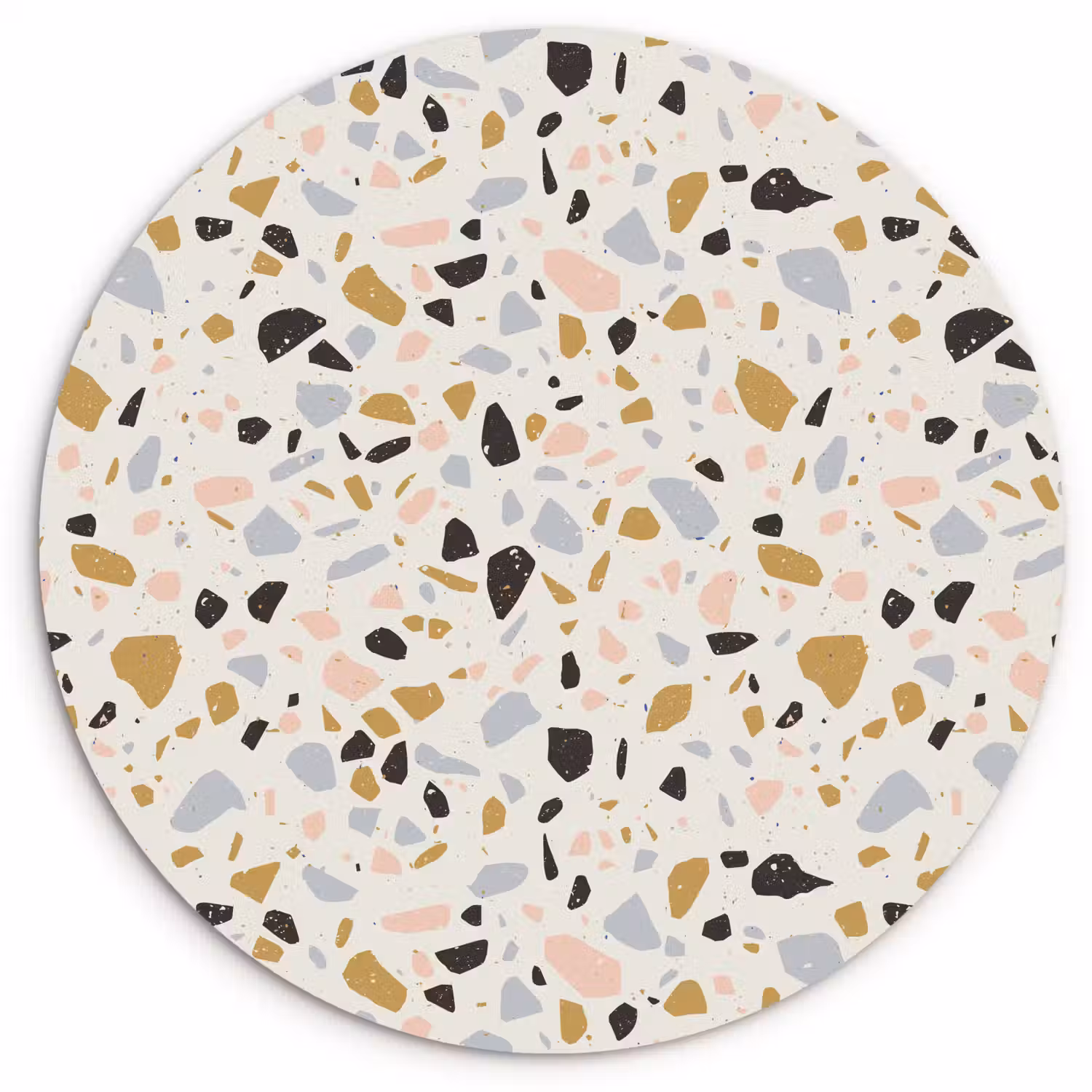 Terrazzo - Patroon - Neutraal - Zacht - Multi Wandcirkel plexiglas klein 852 -3d