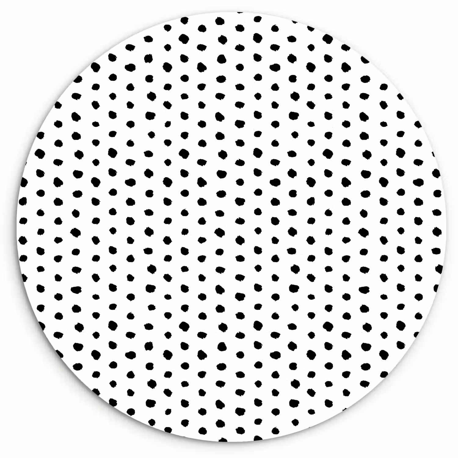 Wit - Zwart - Stippen - Patroon Wandcirkel plexiglas klein 852 -3d