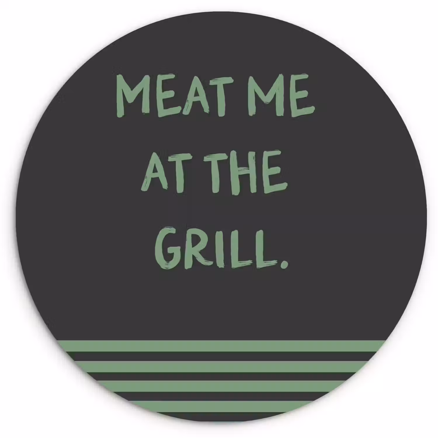 Quote - Groen - Grill - Zomer Wandcirkel plexiglas klein -3d