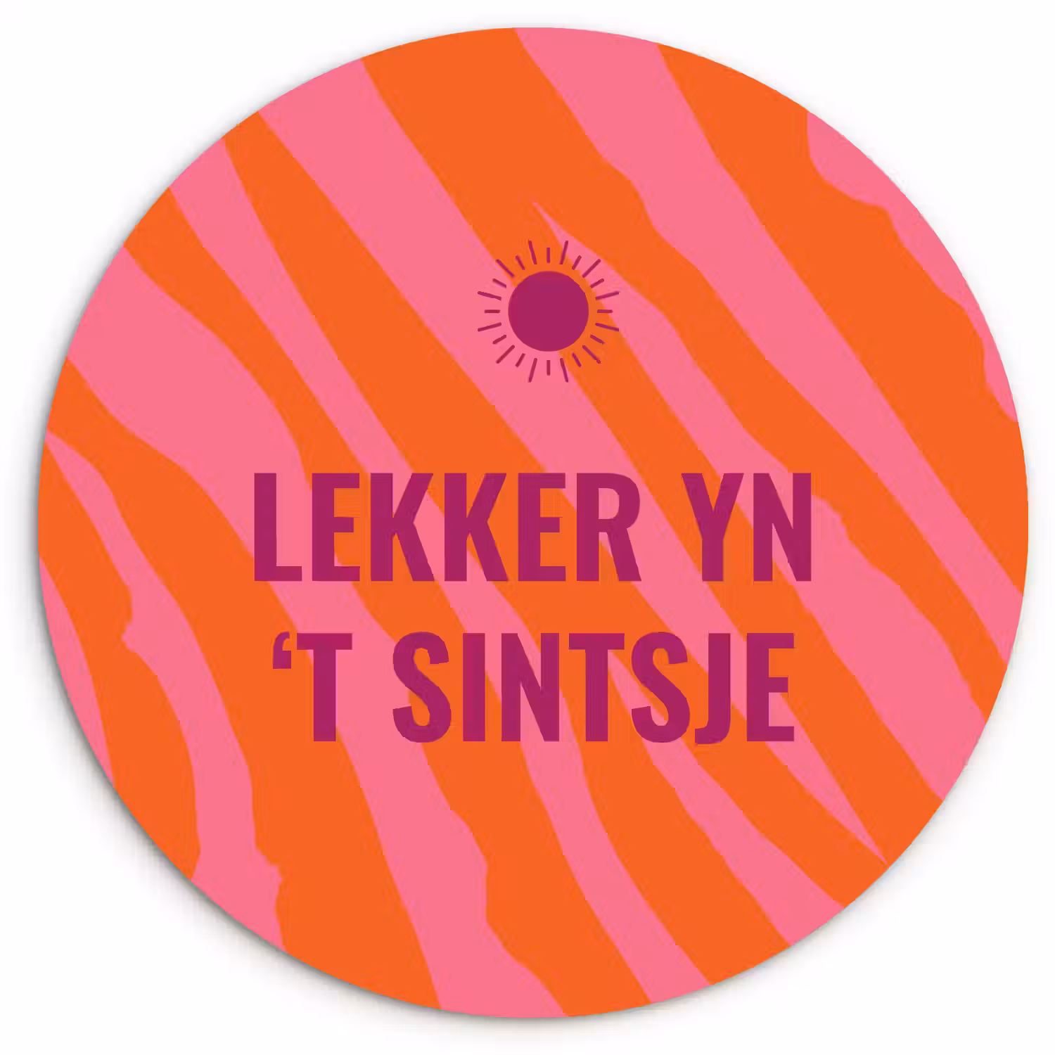 Quote - Zomer - Roze Wandcirkel plexiglas klein -3d