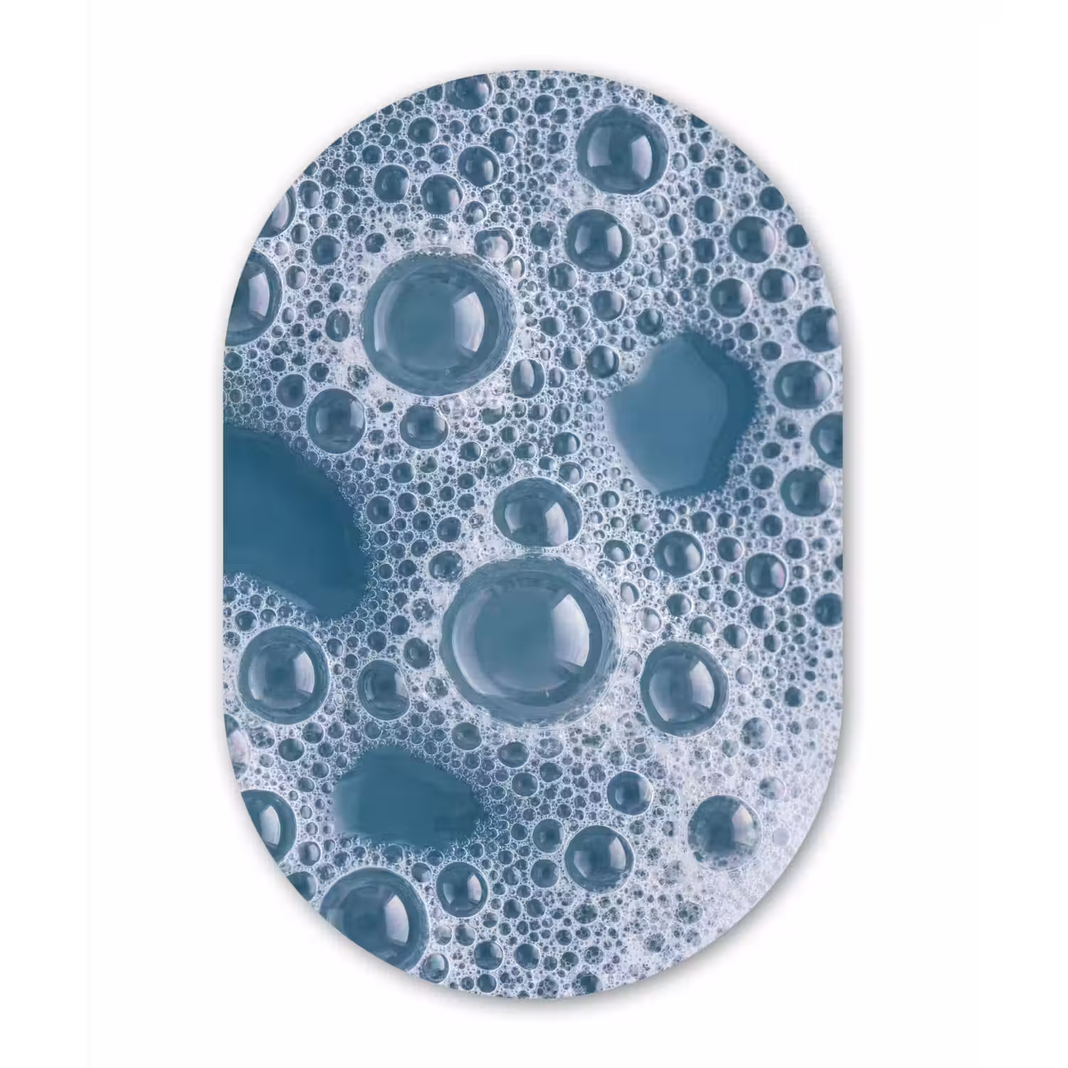 Schuim - Water - Textuur Wandcirkel Ovaal Aluminium middel -3d
