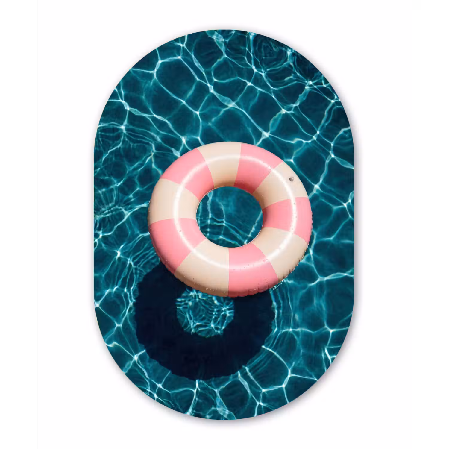 Drijvend - Zwemband - Water Wandcirkel Ovaal Aluminium middel -3d