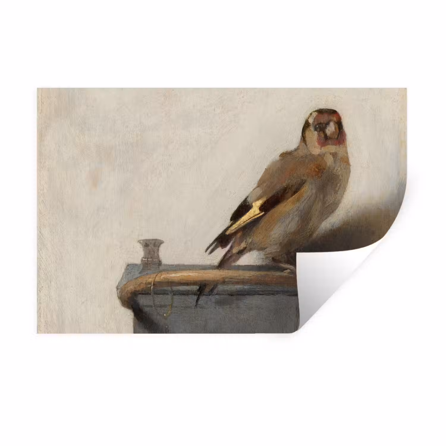 Het puttertje - Carel Fabritius Muursticker klein -3d