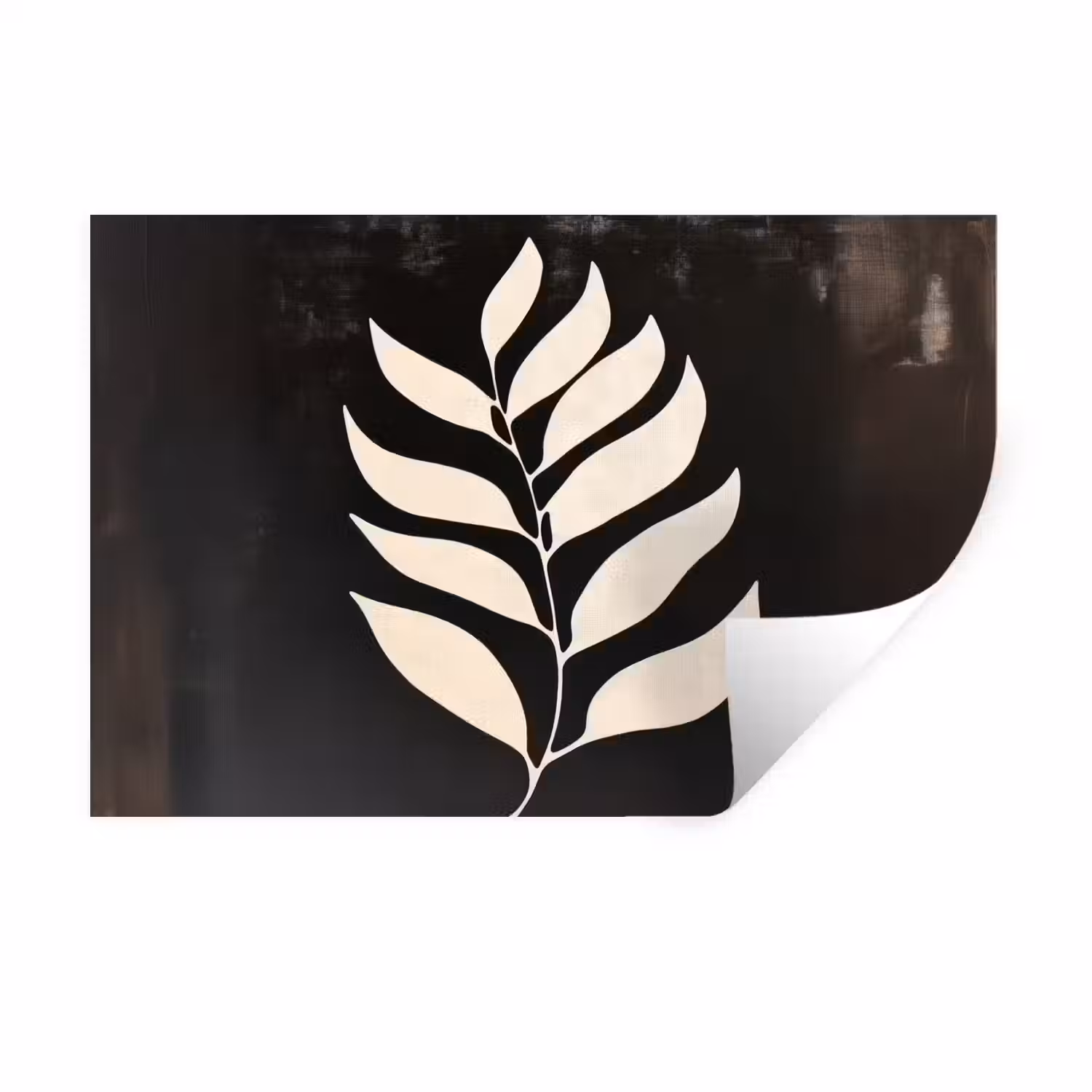 Blad - Wit - Minimalistisch Muursticker klein -3d