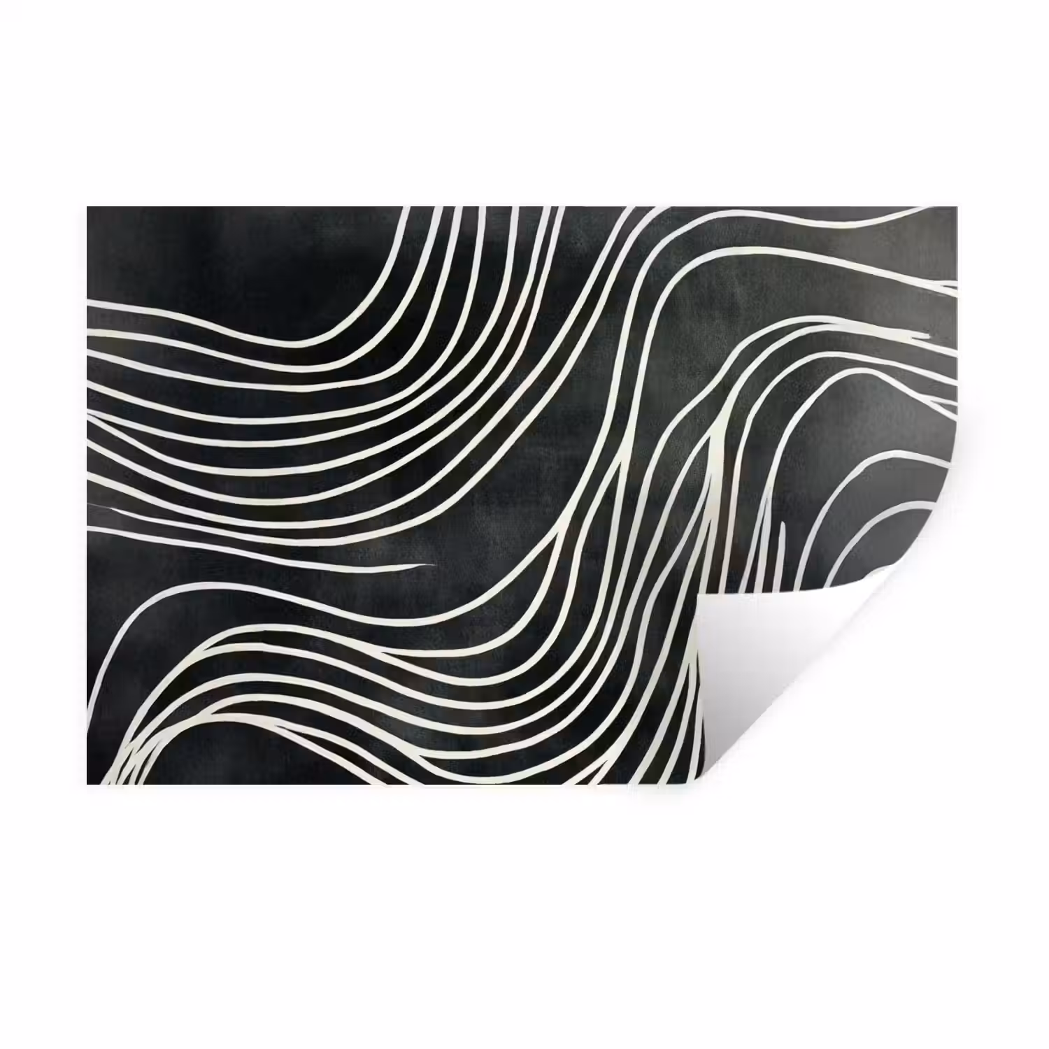 Lijnen - Patroon - Abstract - Wit Muursticker klein -3d